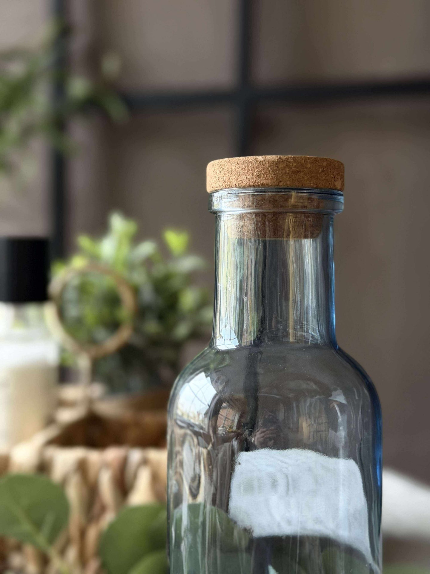 Vannflaske med korkpropp – Blå 1 ltr.