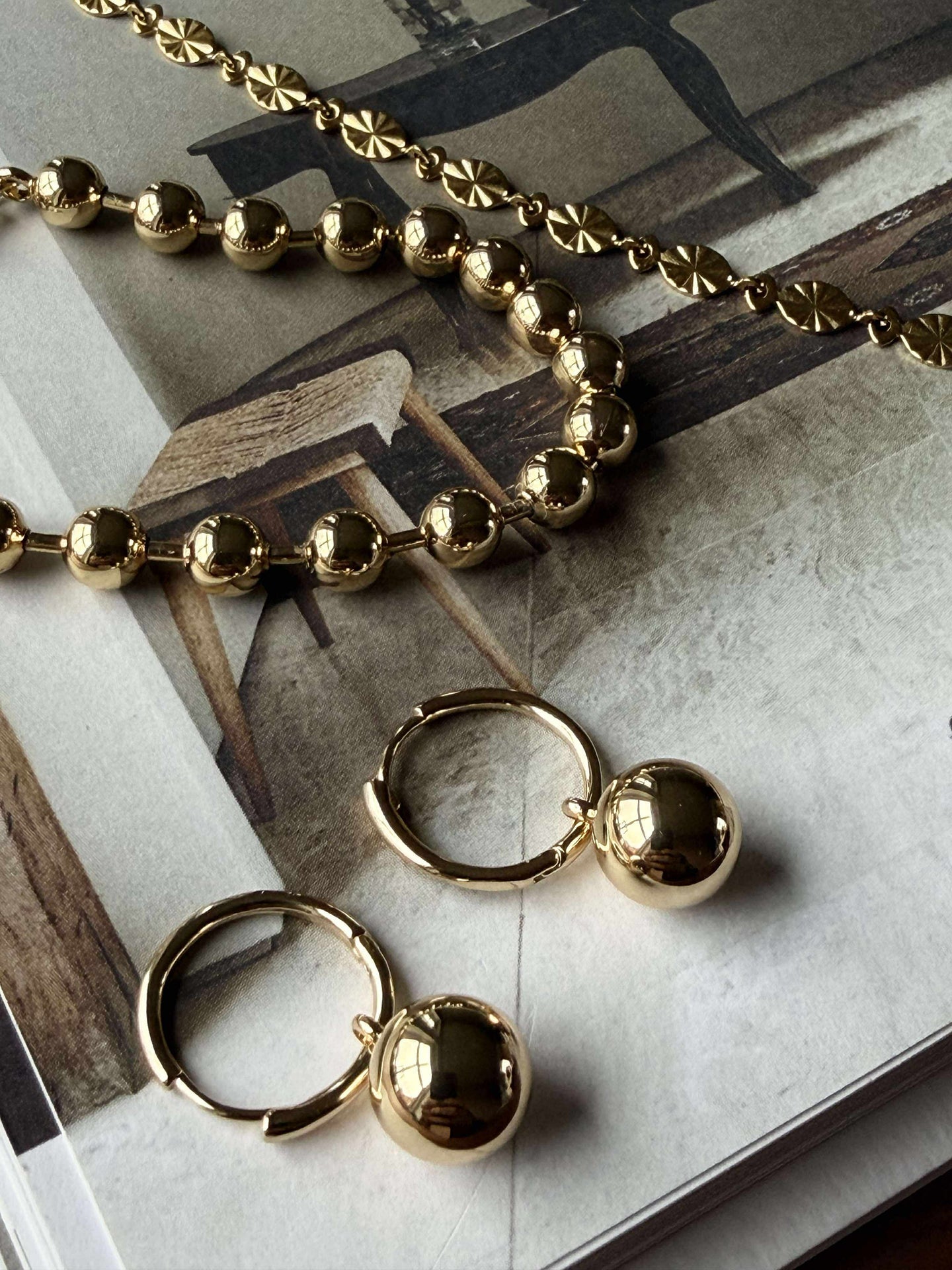 Øredobber AIR forgylt