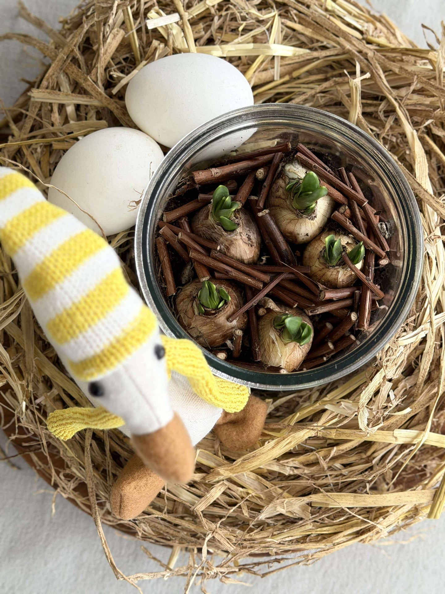 Påskeand med lue - flere størrelser