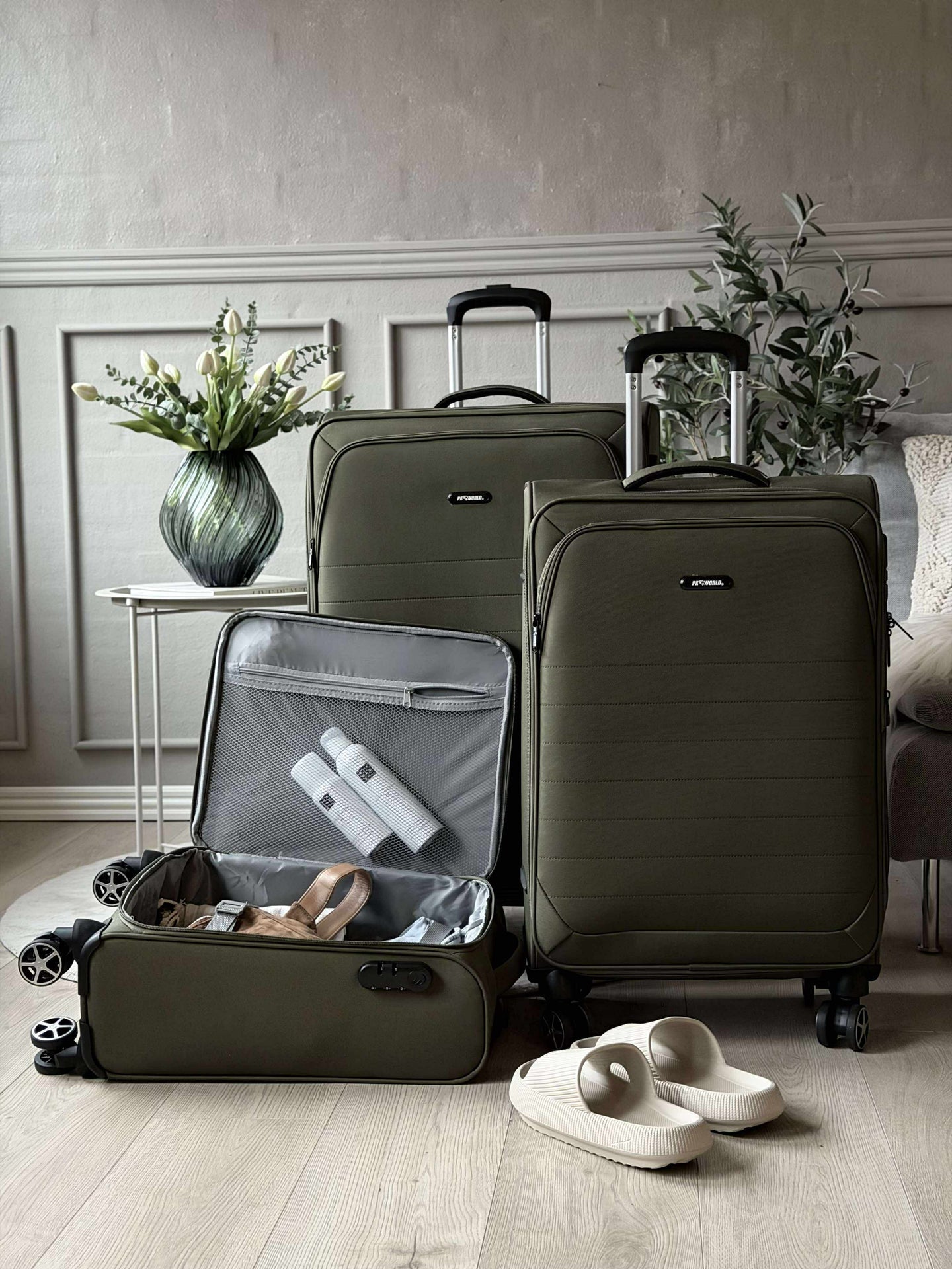 Koffertsett med 3 stk – Army