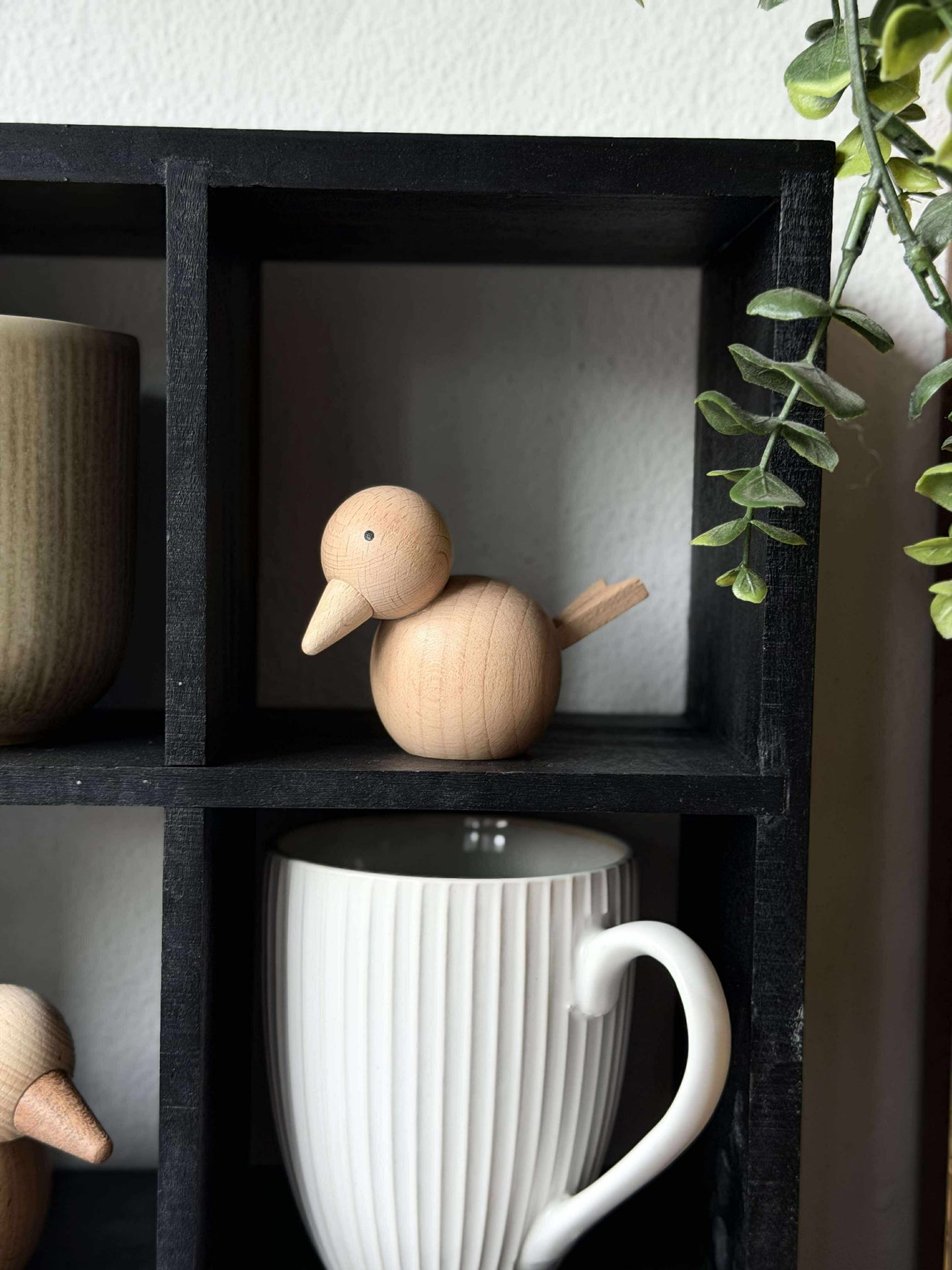 Sittende Fugl - Naturlig Bøk Liten