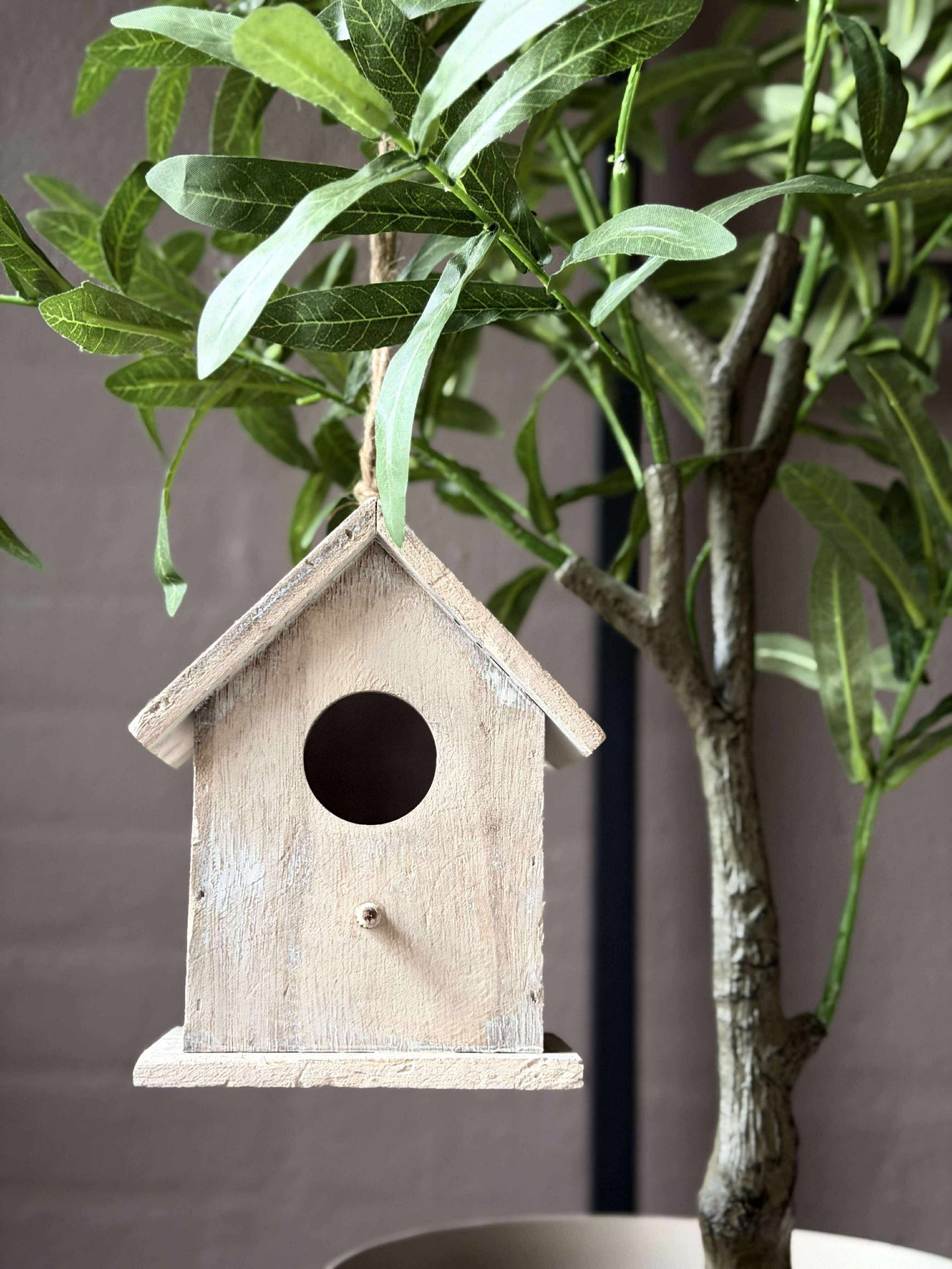 Fuglehus i tre - Lys Grå