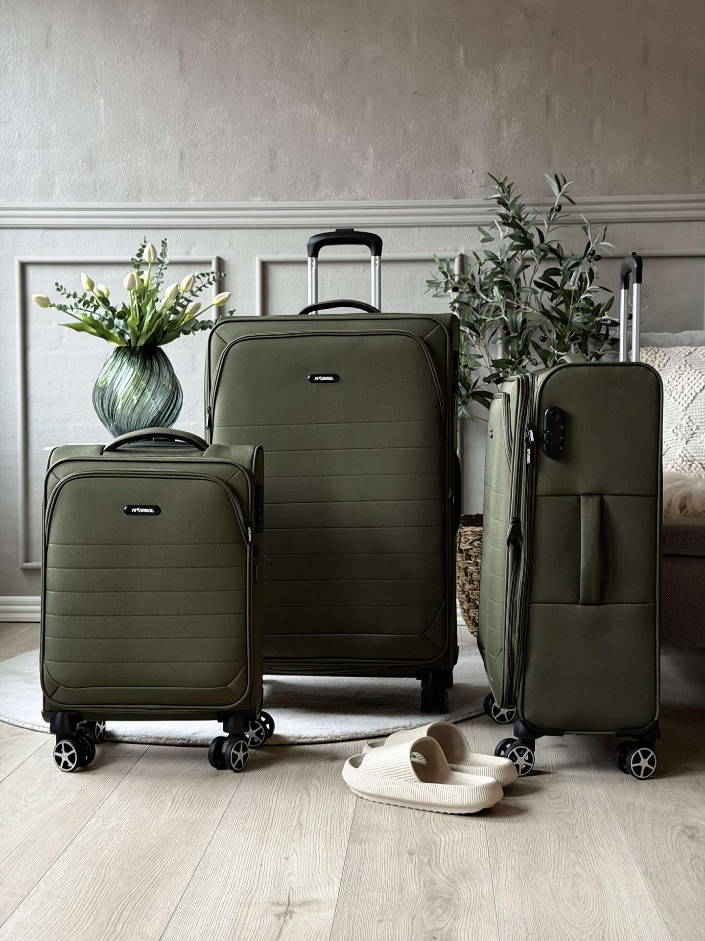 Koffertsett med 3 stk – Army