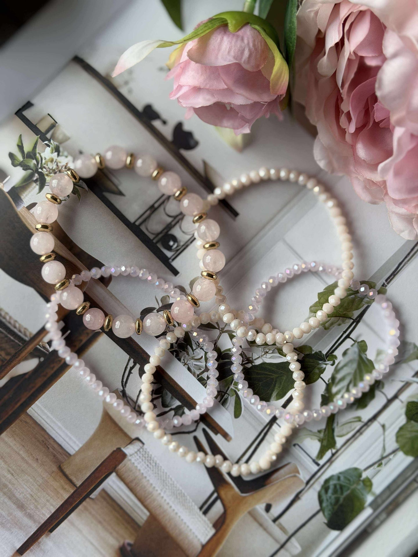 Armbånd MICHELLE Soft Rose / Mix - 5 stk