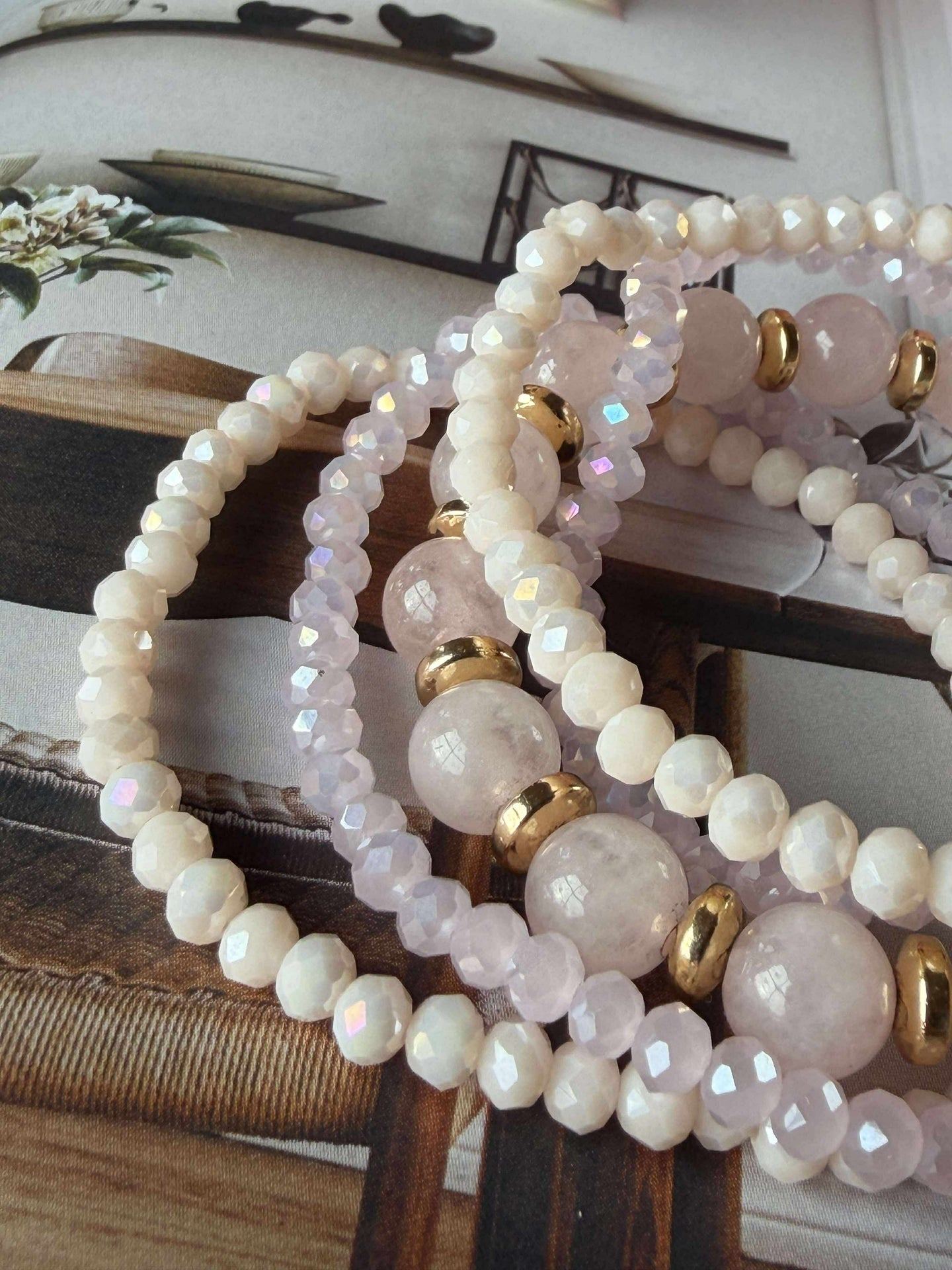 Armbånd MICHELLE Soft Rose / Mix - 5 stk