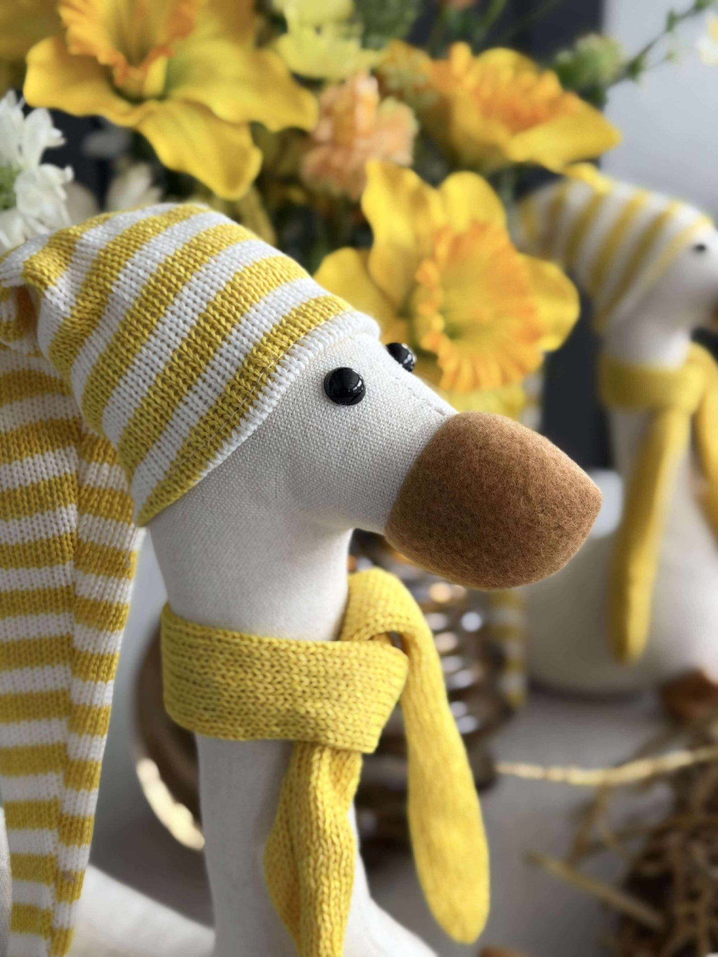 Påskeand med lue - flere størrelser