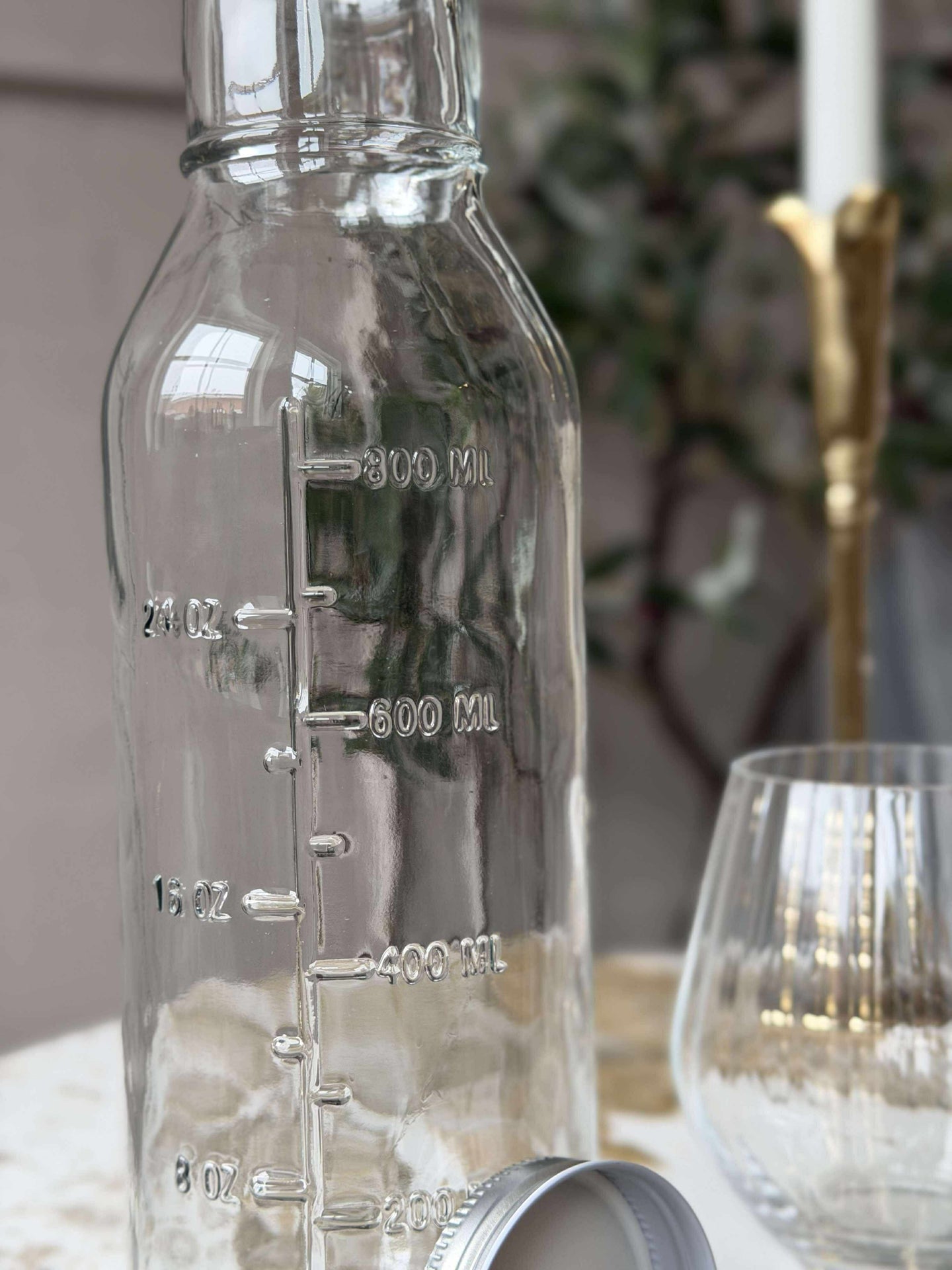 Glassflaske med måleenheter - 1000 ml