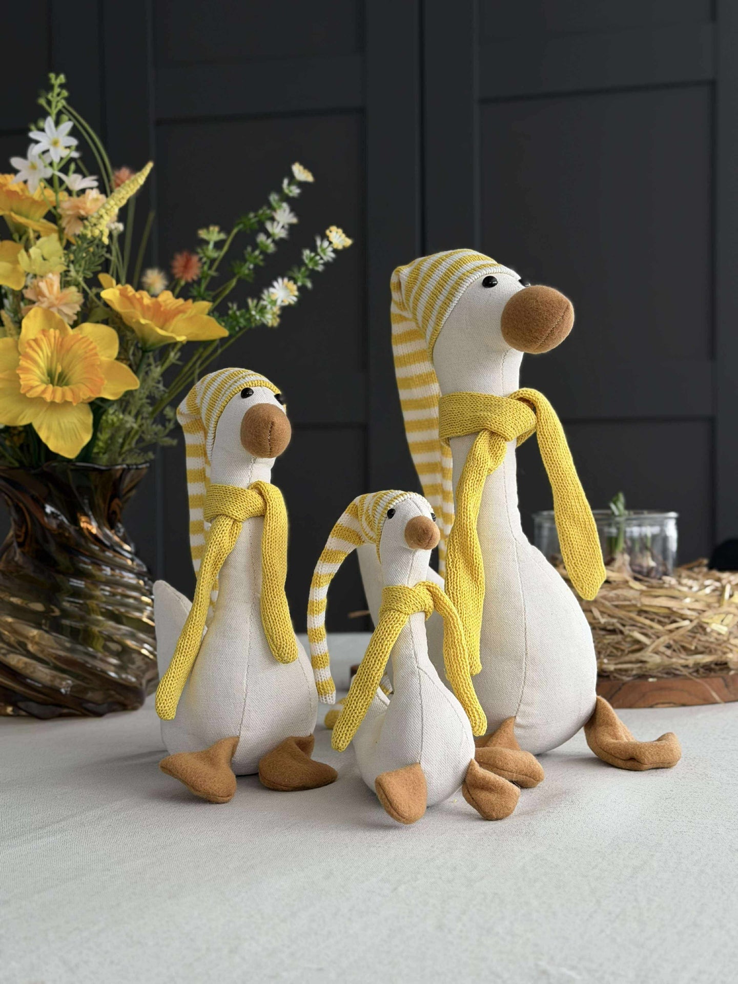 Påskeand med lue - flere størrelser