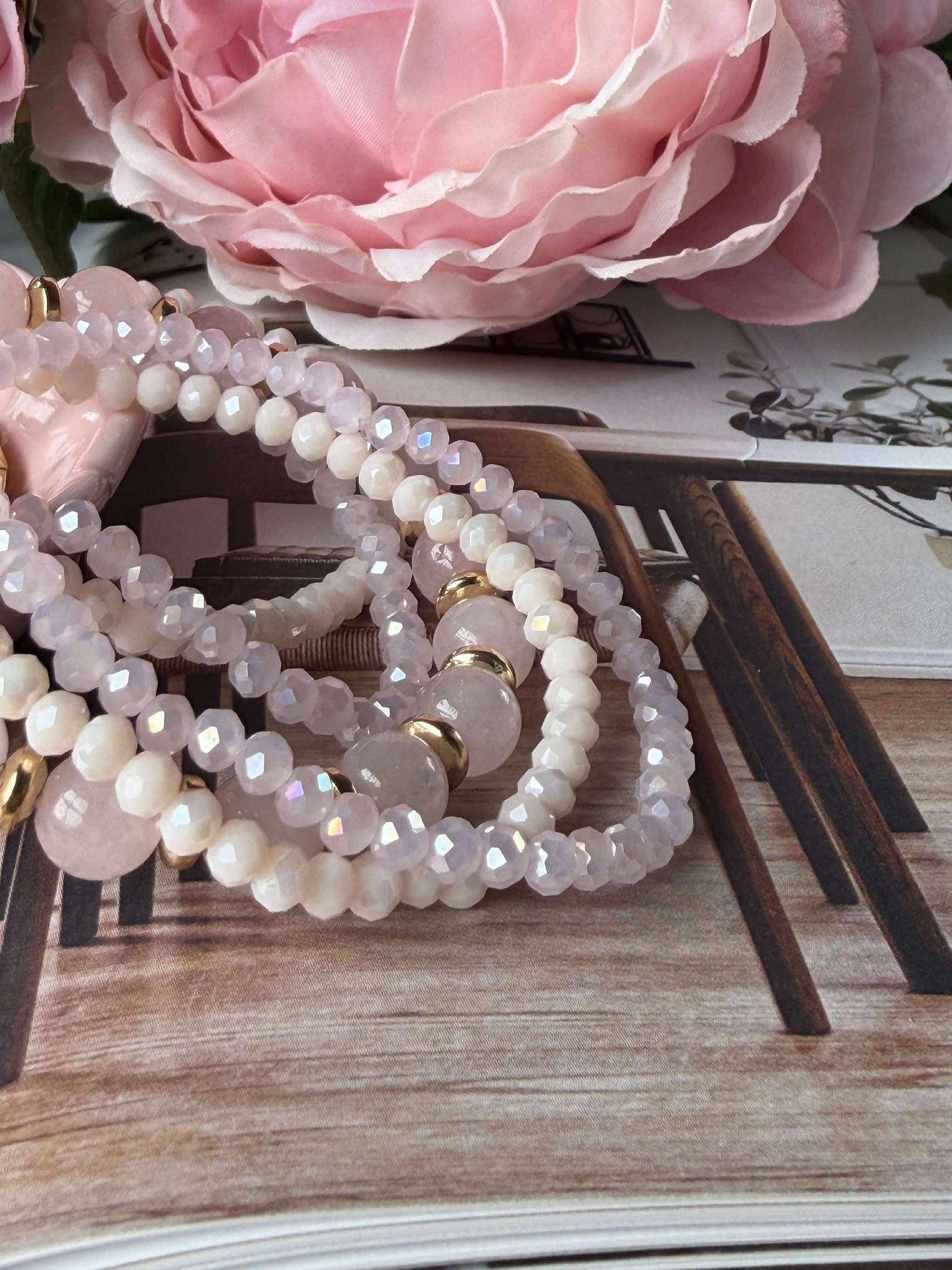 Armbånd MICHELLE Soft Rose / Mix - 5 stk