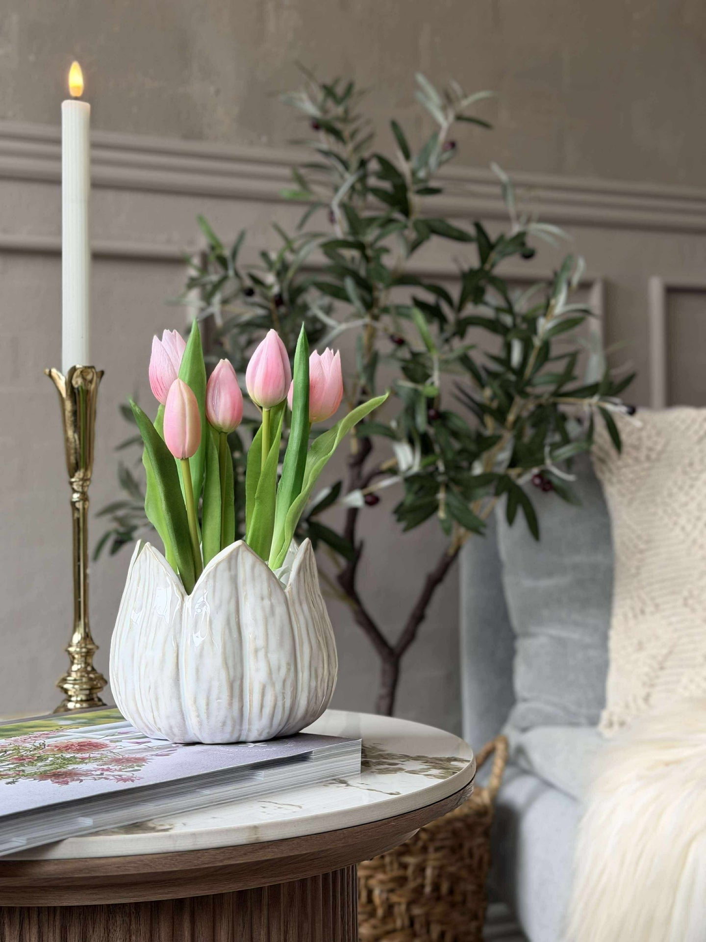 Tulipan i potte - Rosa