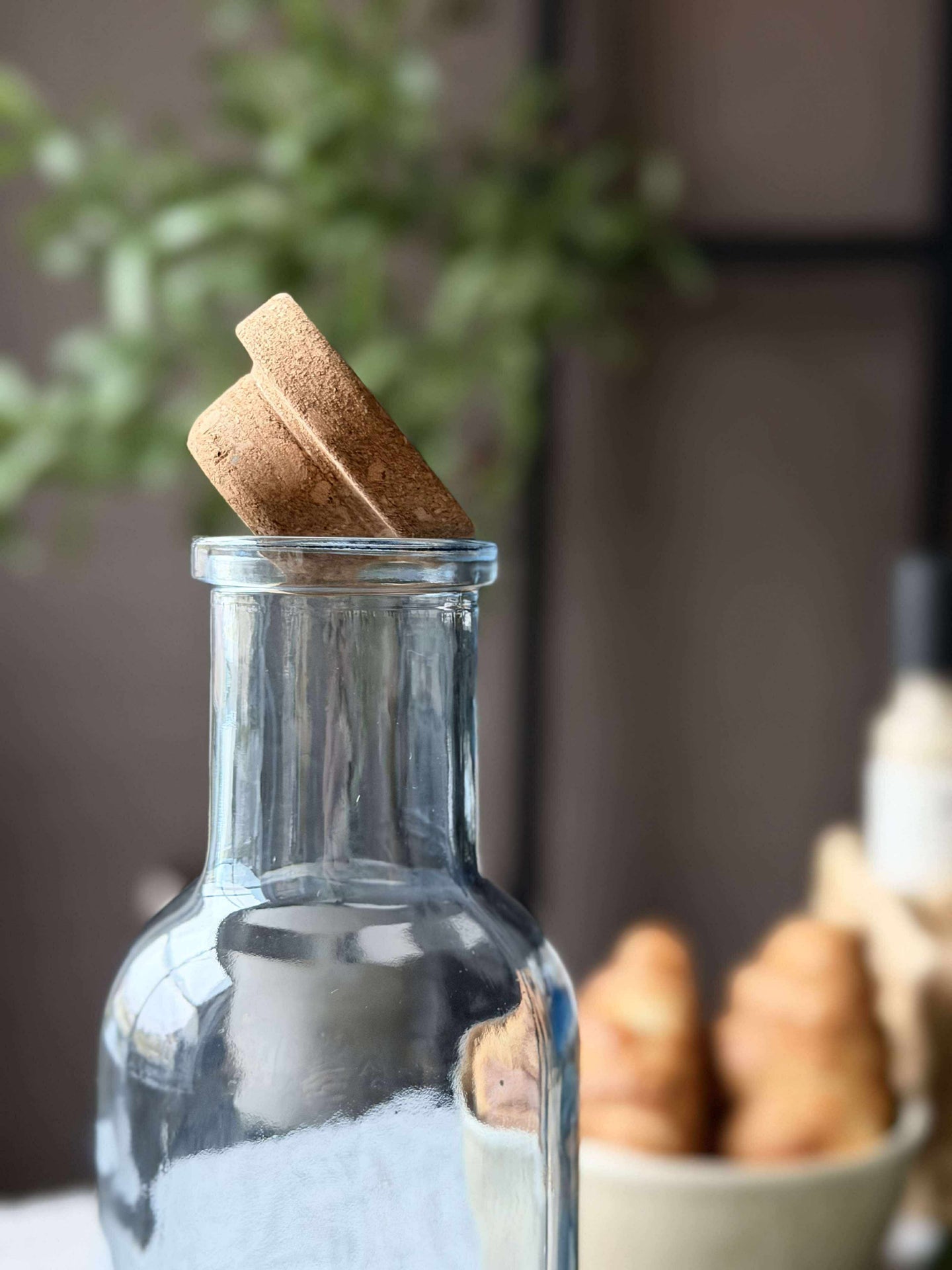 Vannflaske med korkpropp – Blå 1 ltr.