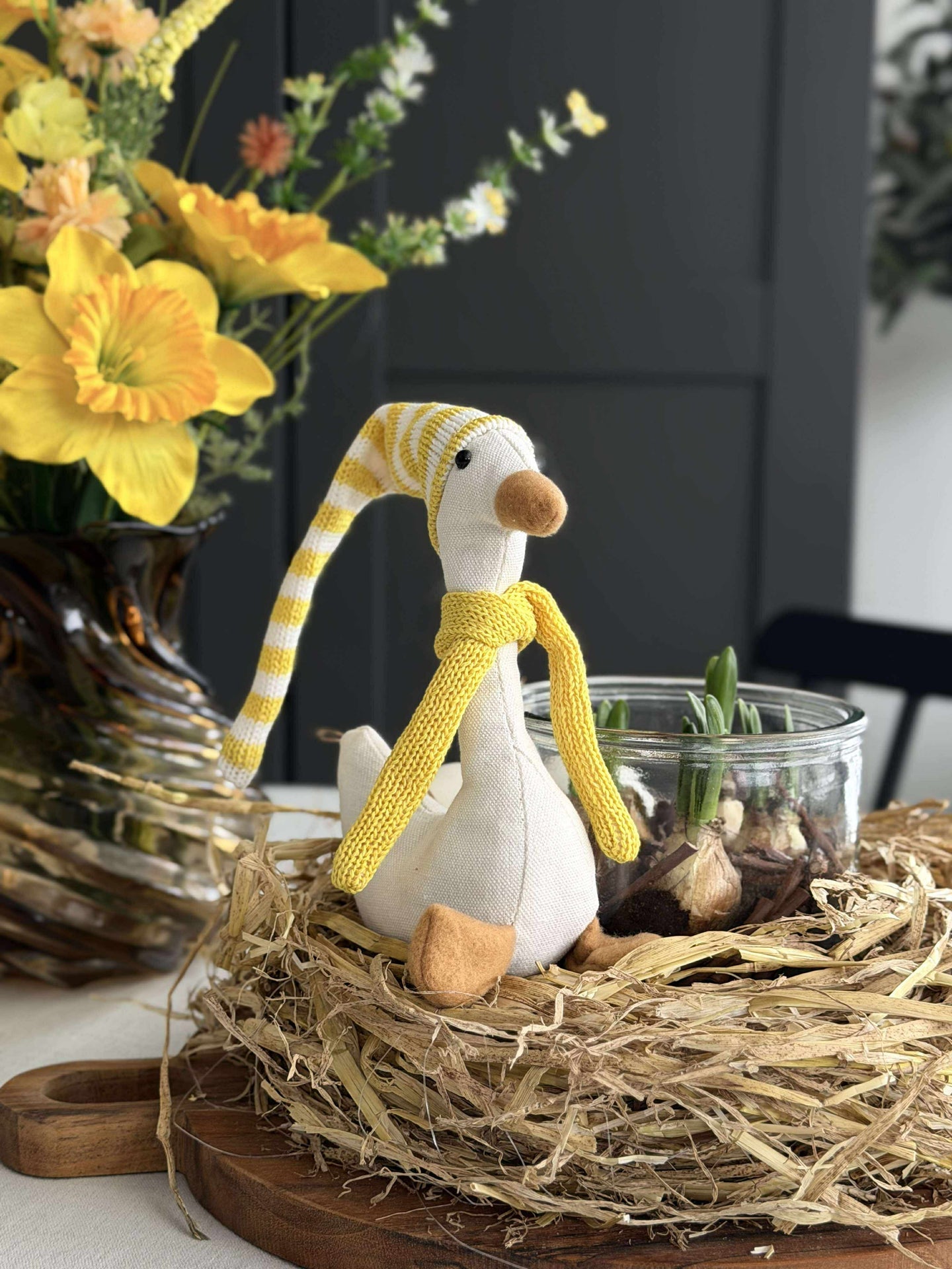 Påskeand med lue - flere størrelser