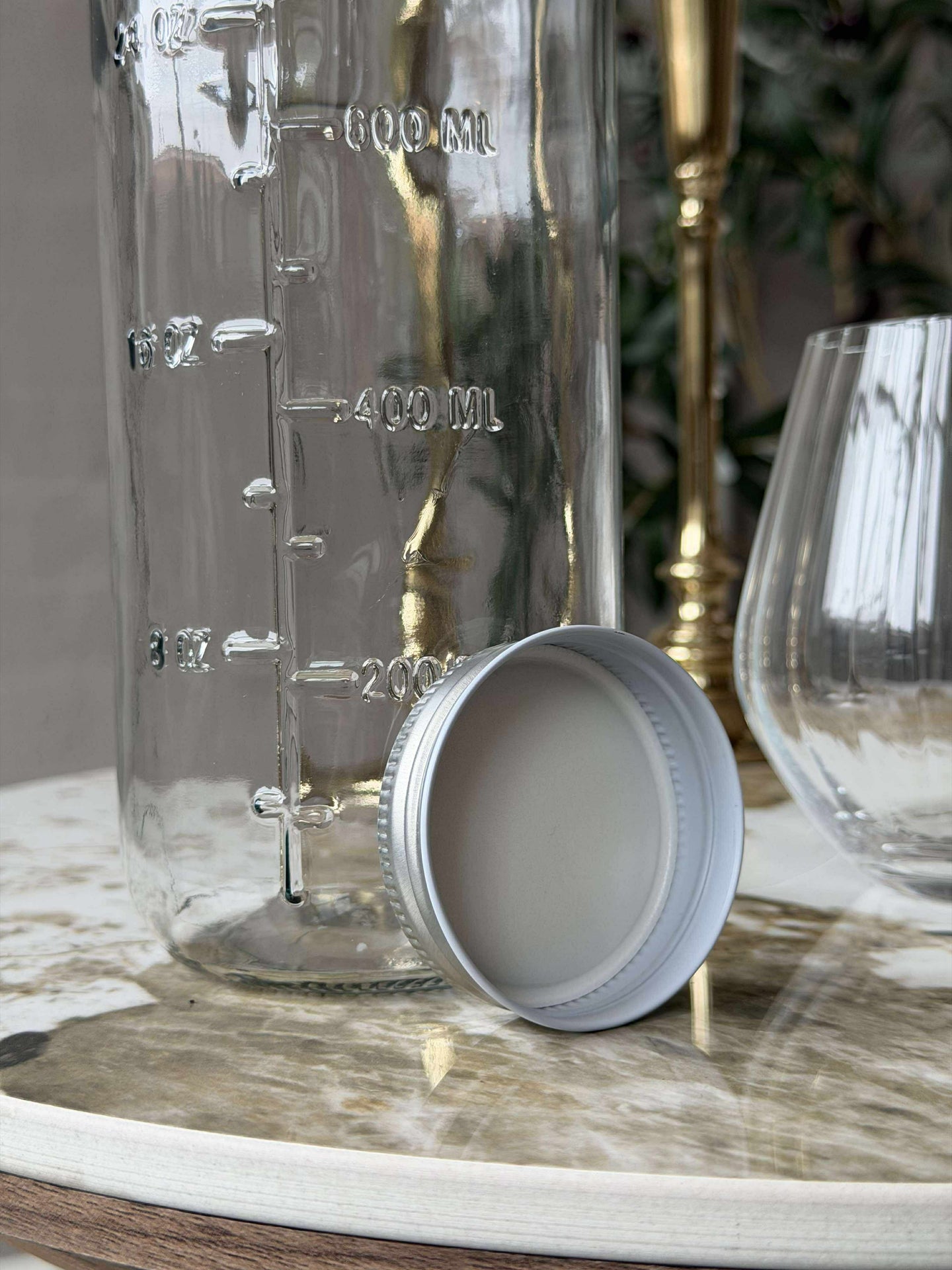 Glassflaske med måleenheter - 1000 ml