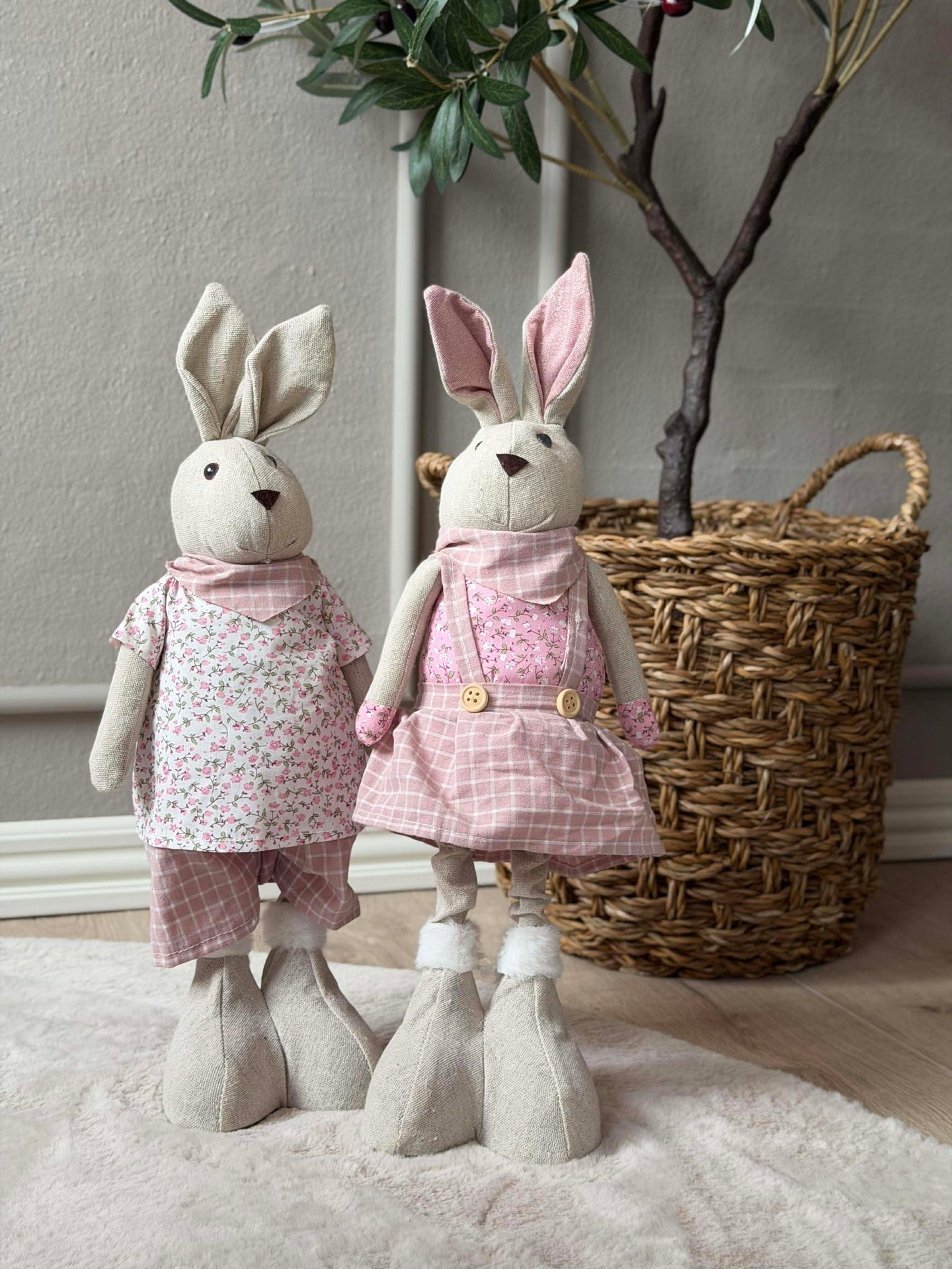 Tøykanin med teleskopbein 58 cm - MIX