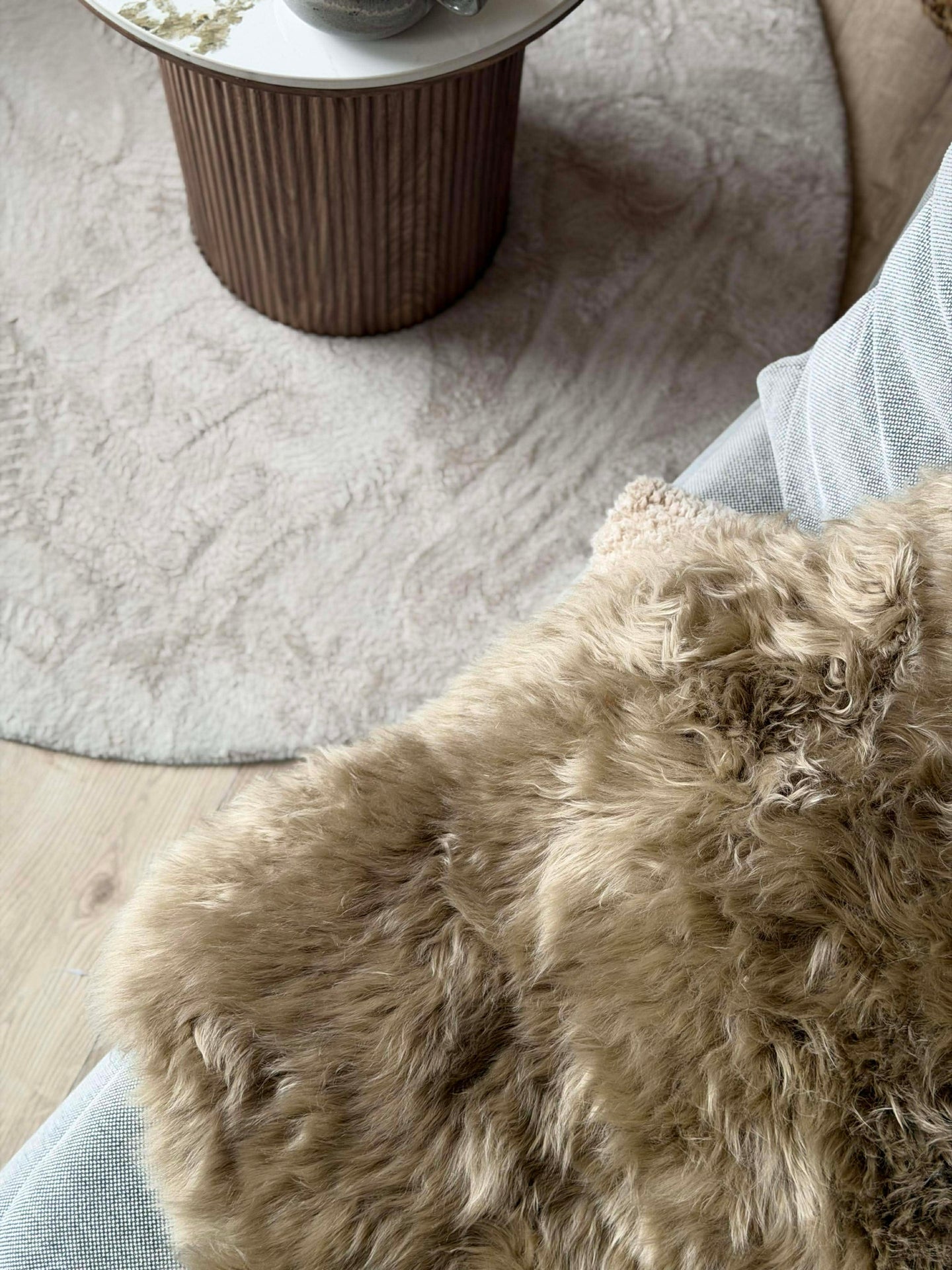 Lammeskinn Taupe - 85x55cm