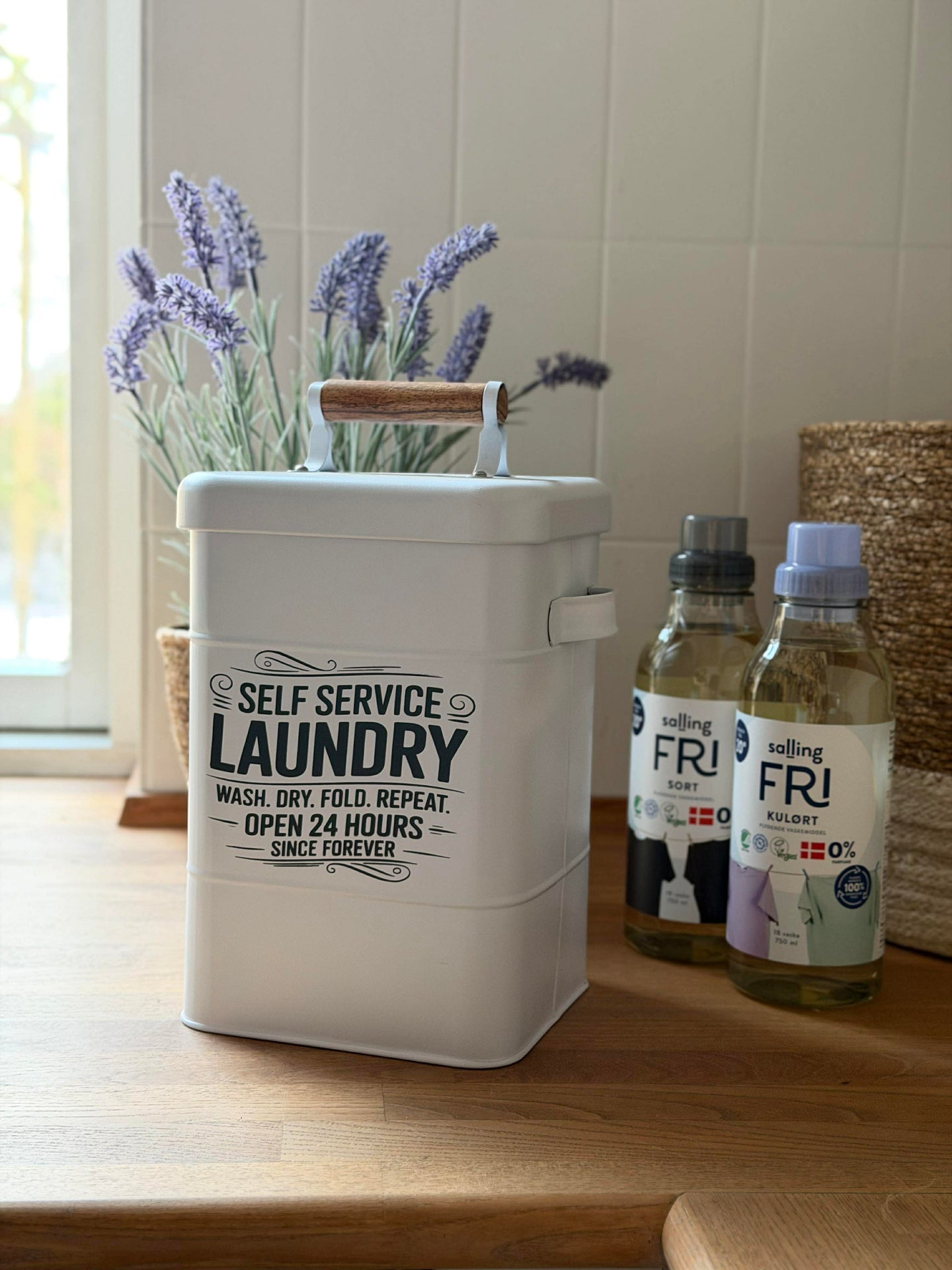 Oppbevaring for vaskepulver