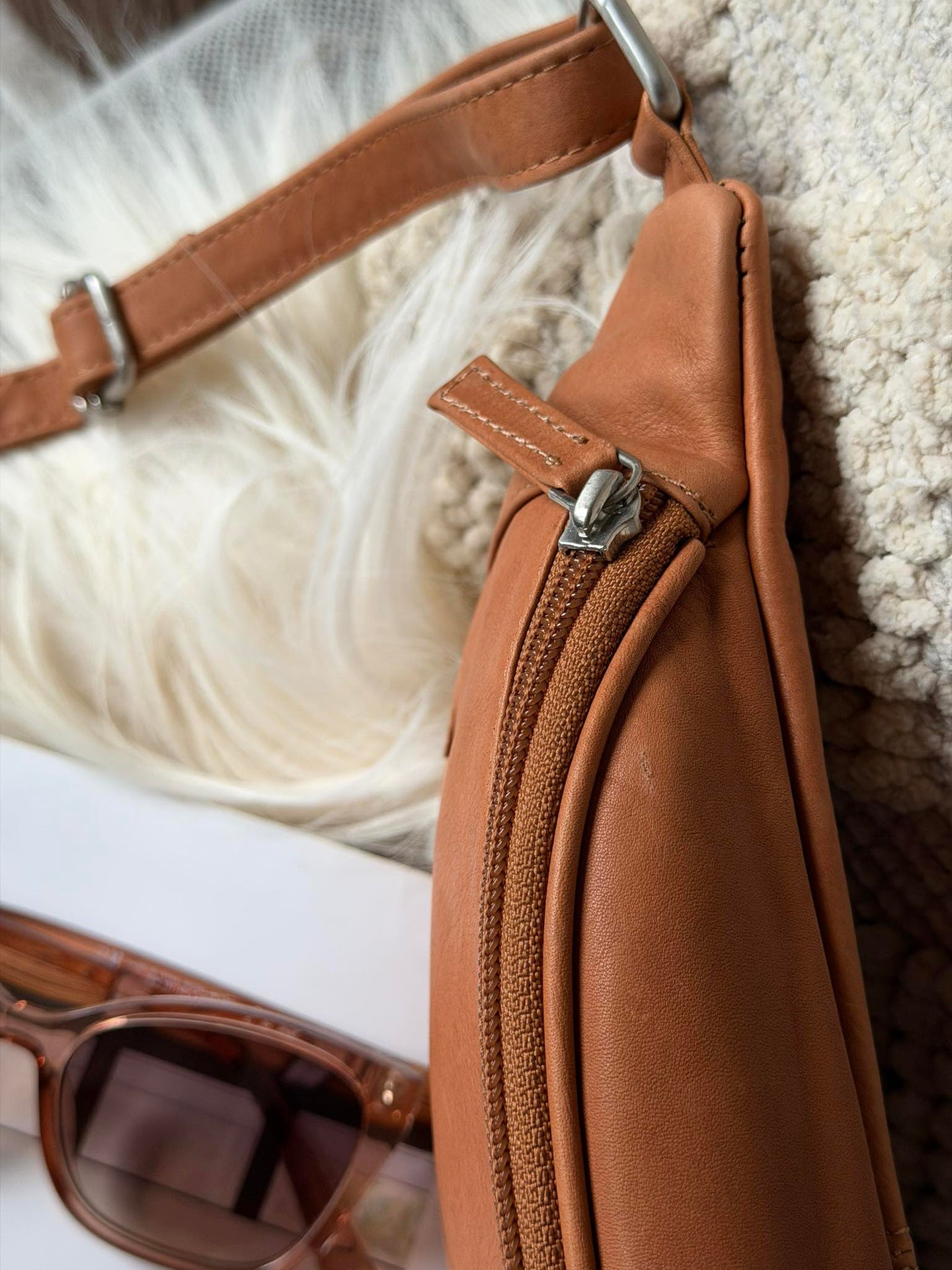 Bumbag Misse - Cognac / Sølv