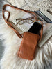 Mobilveske Misse - Cognac / gold
