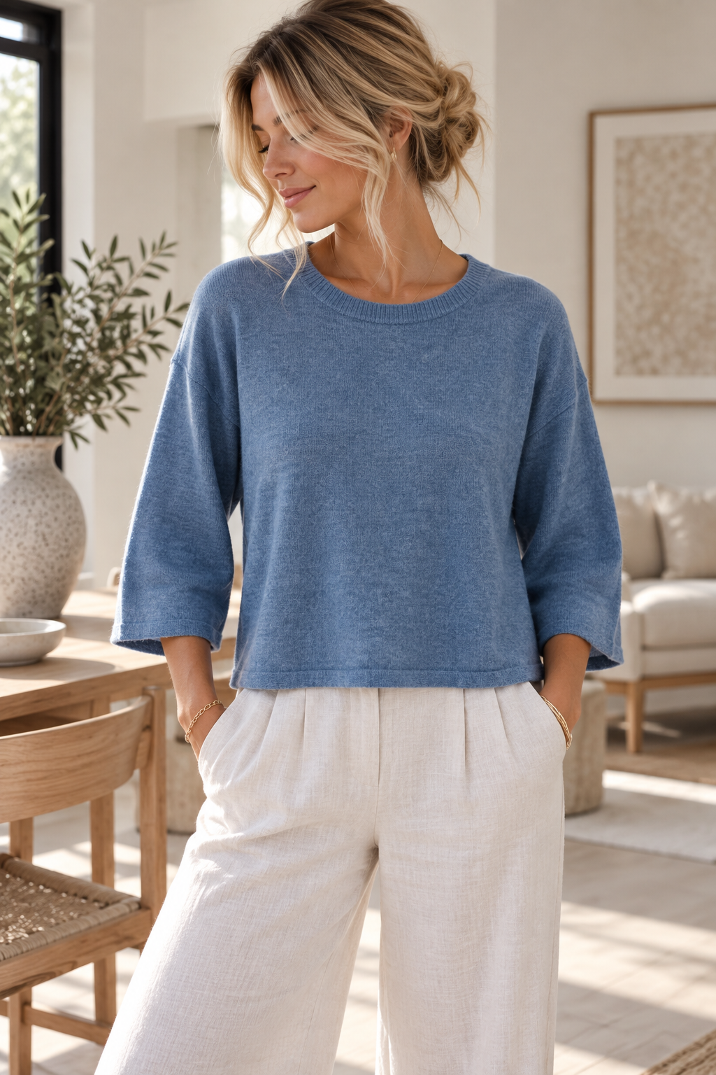 Genser med 3/4-ermer - Jeans