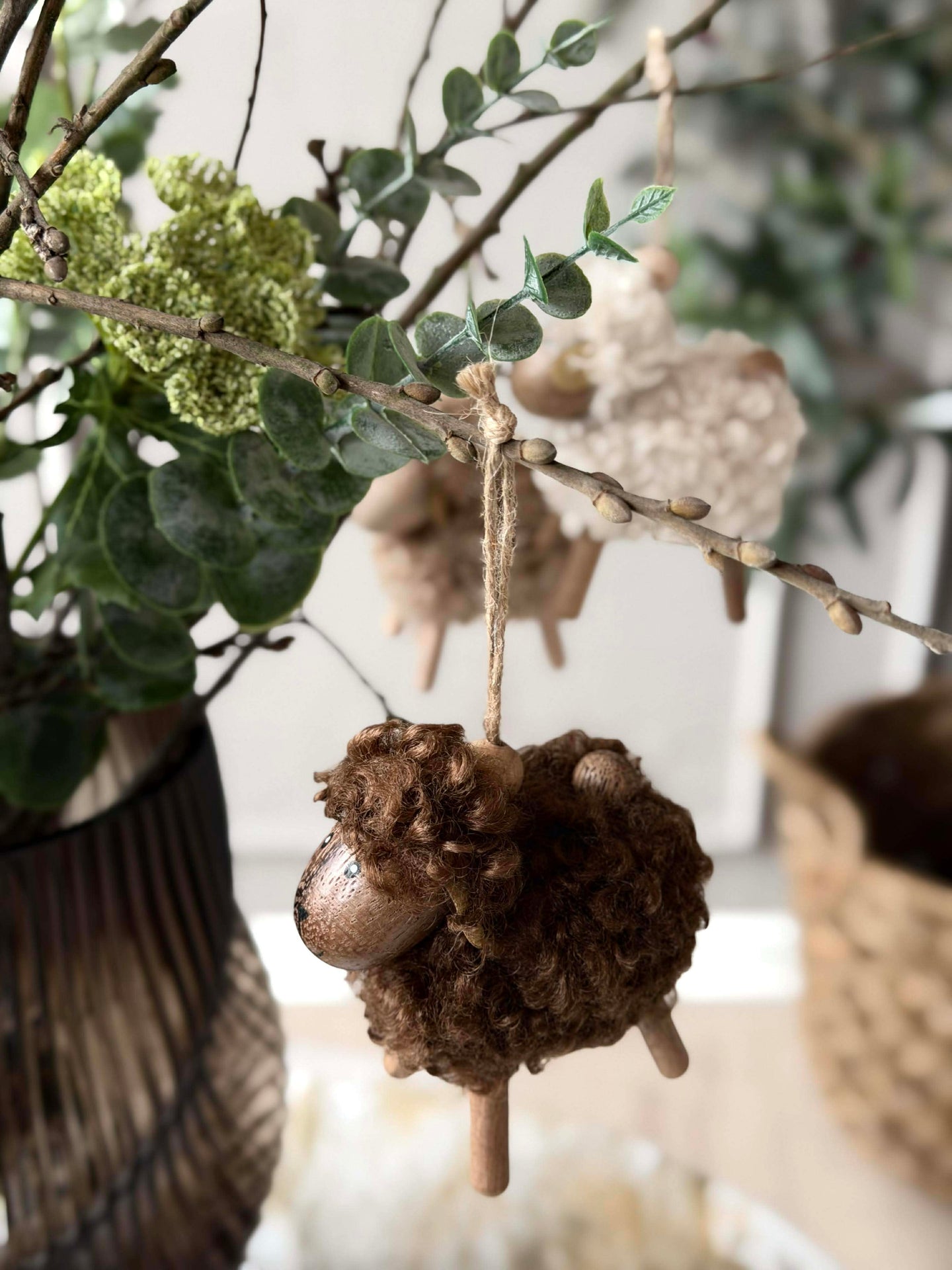 Får Fluffy Amber/Brun 8cm