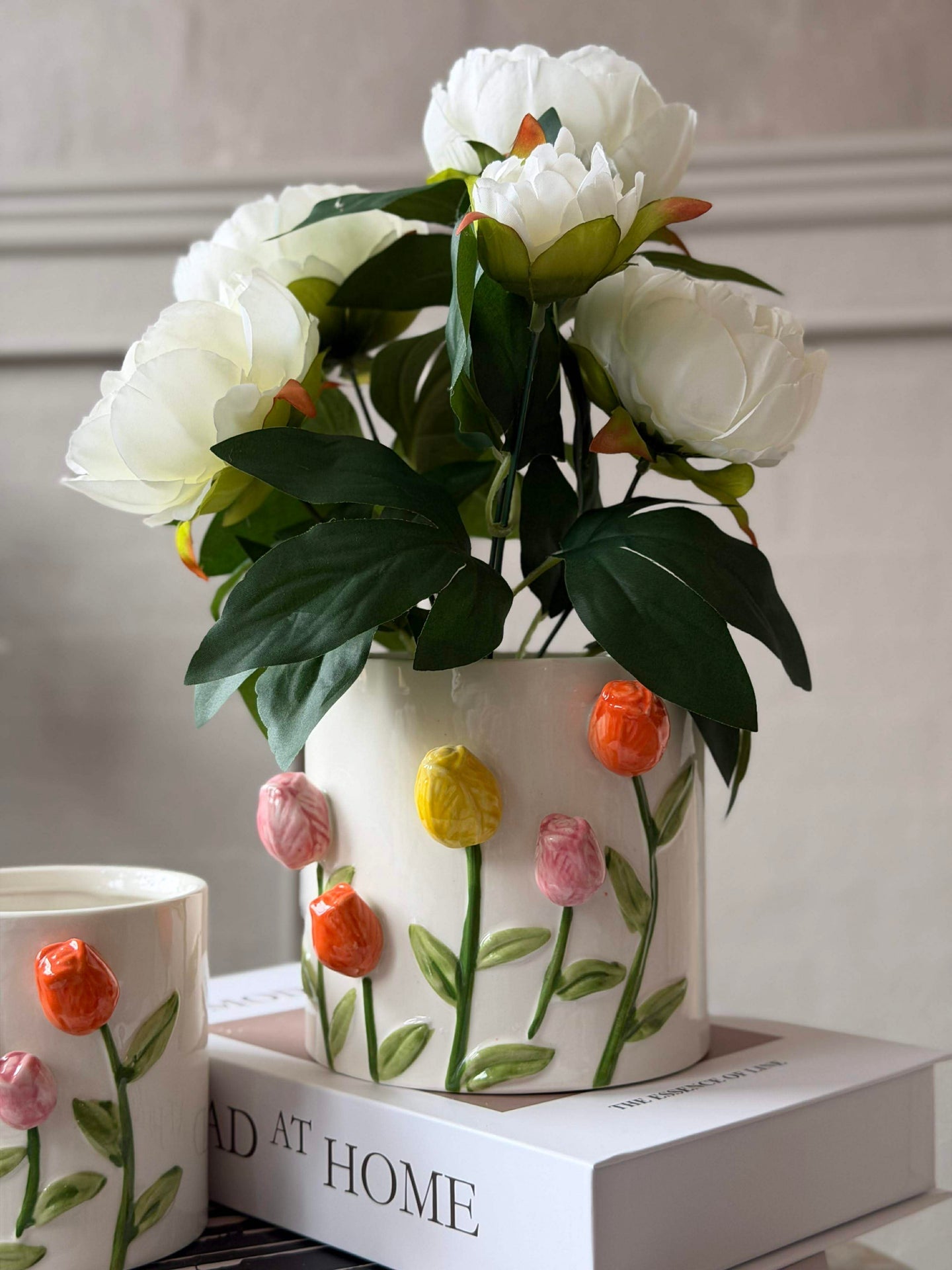 Porselensskjulere med tulipaner - flere størrelser