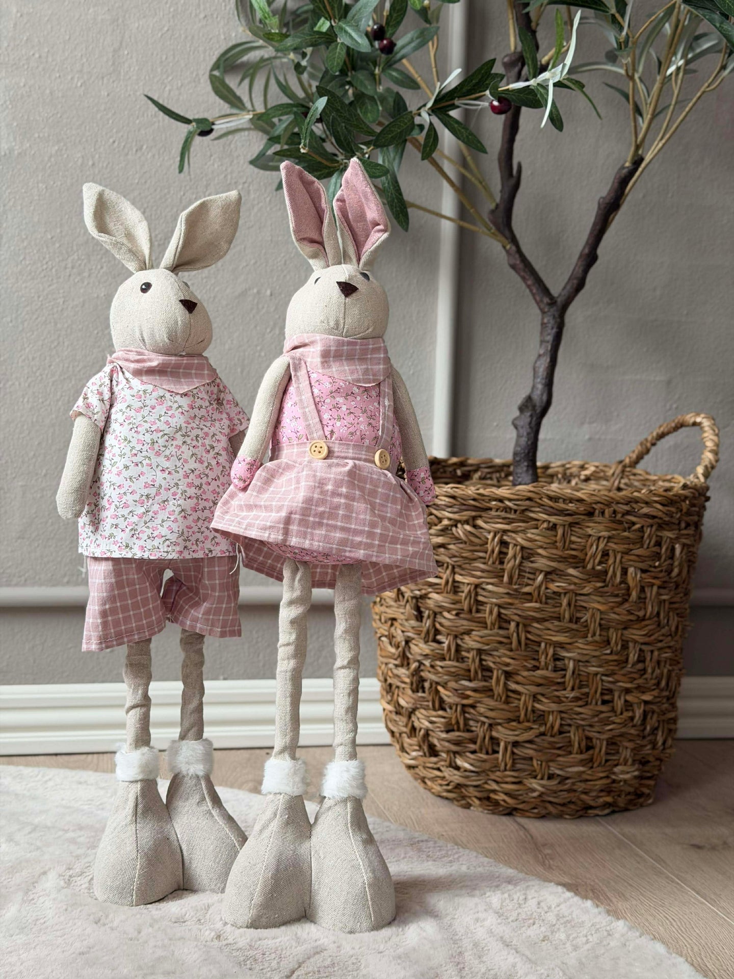 Tøykanin med teleskopbein 58 cm - MIX