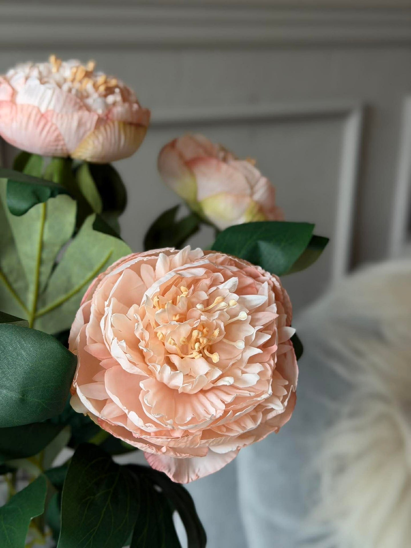 Blomst Peon - Sart rosa 70 cm