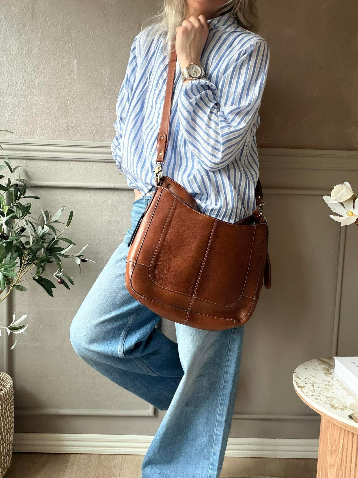 Skulderveske Neri Small - Walnut