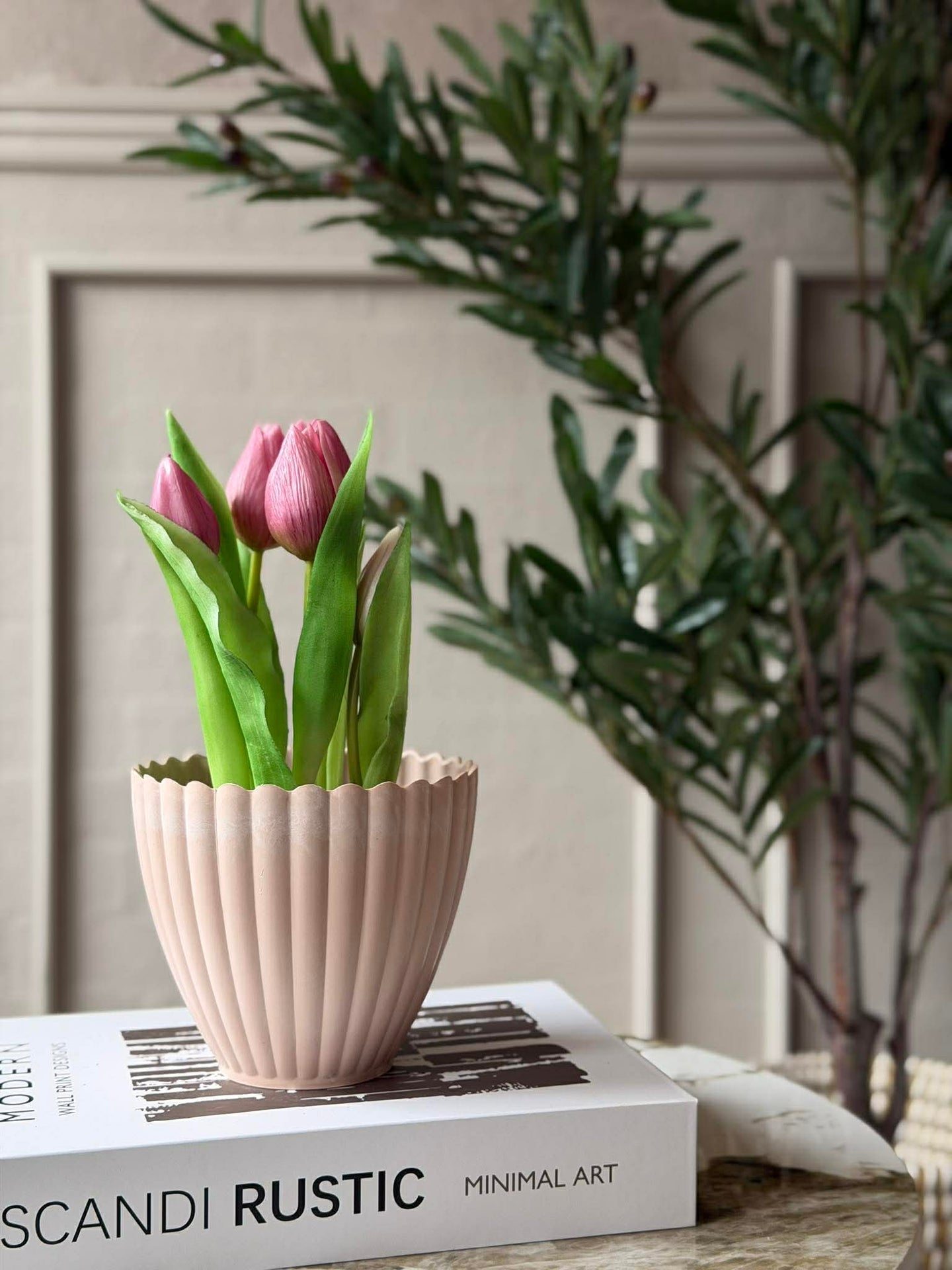 Potte i betong-look - Lille Rosa