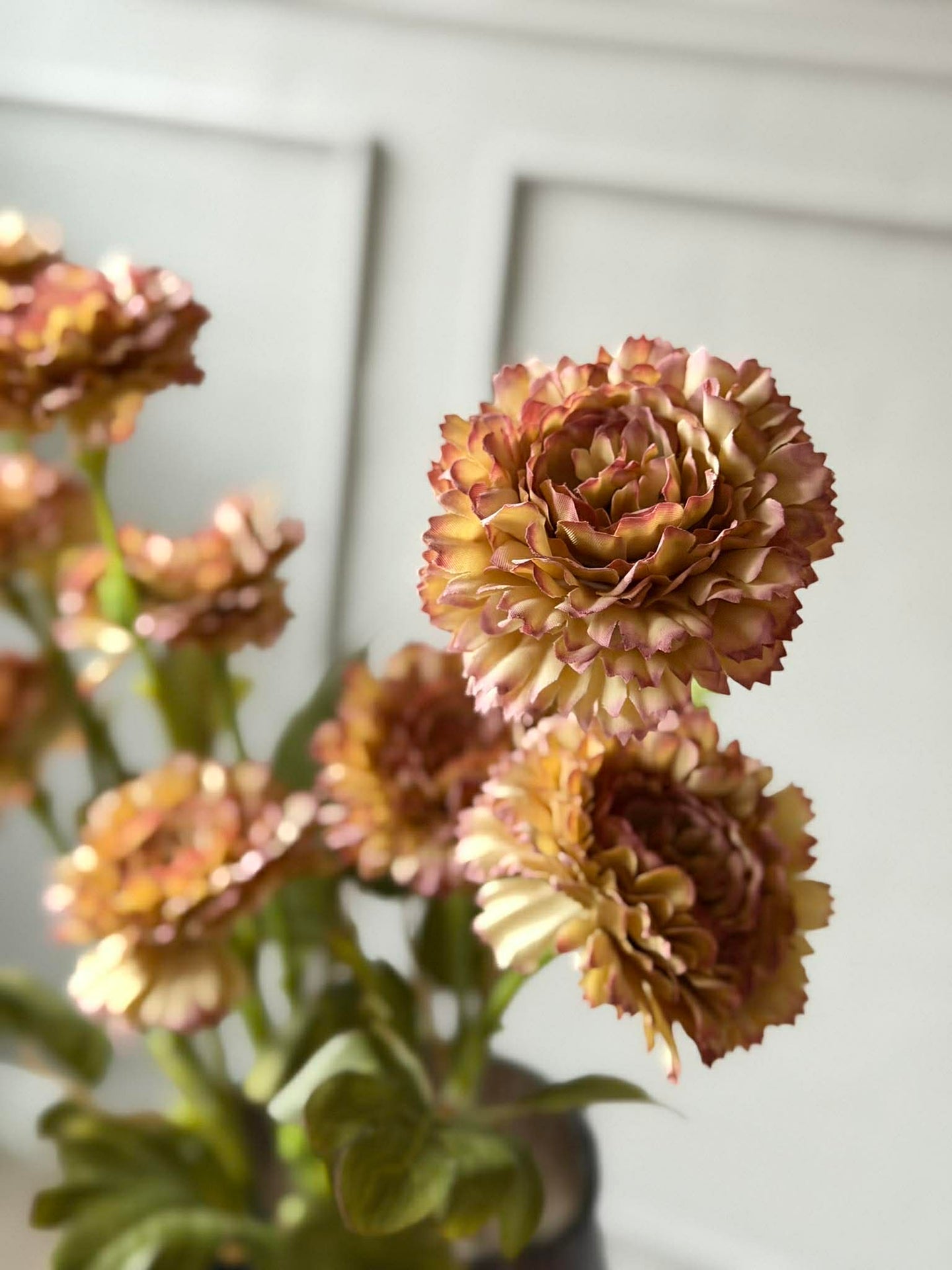 Blomst stilk 70 cm - Brente farger