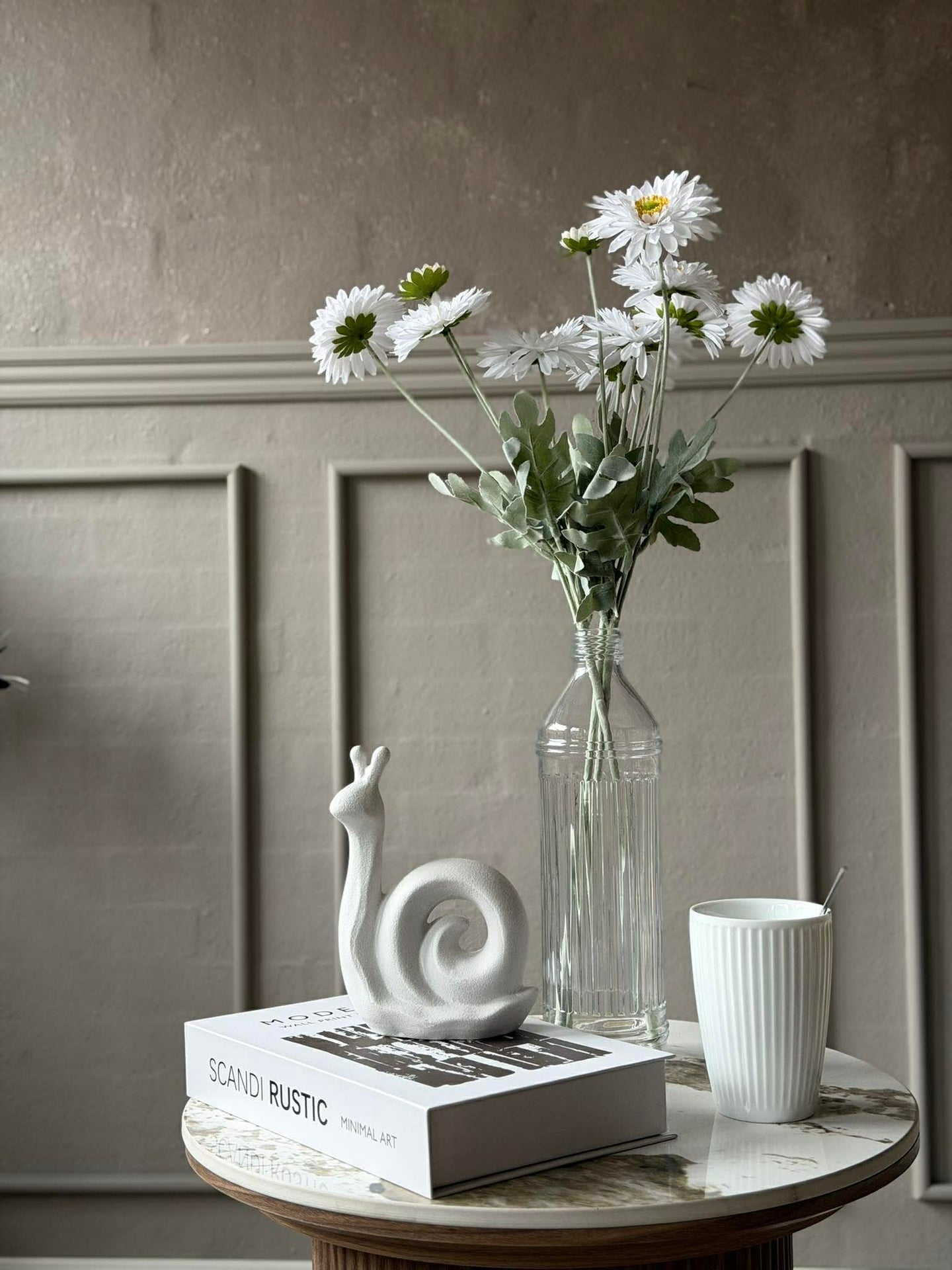 Margueritt stilk 60 cm - Hvit
