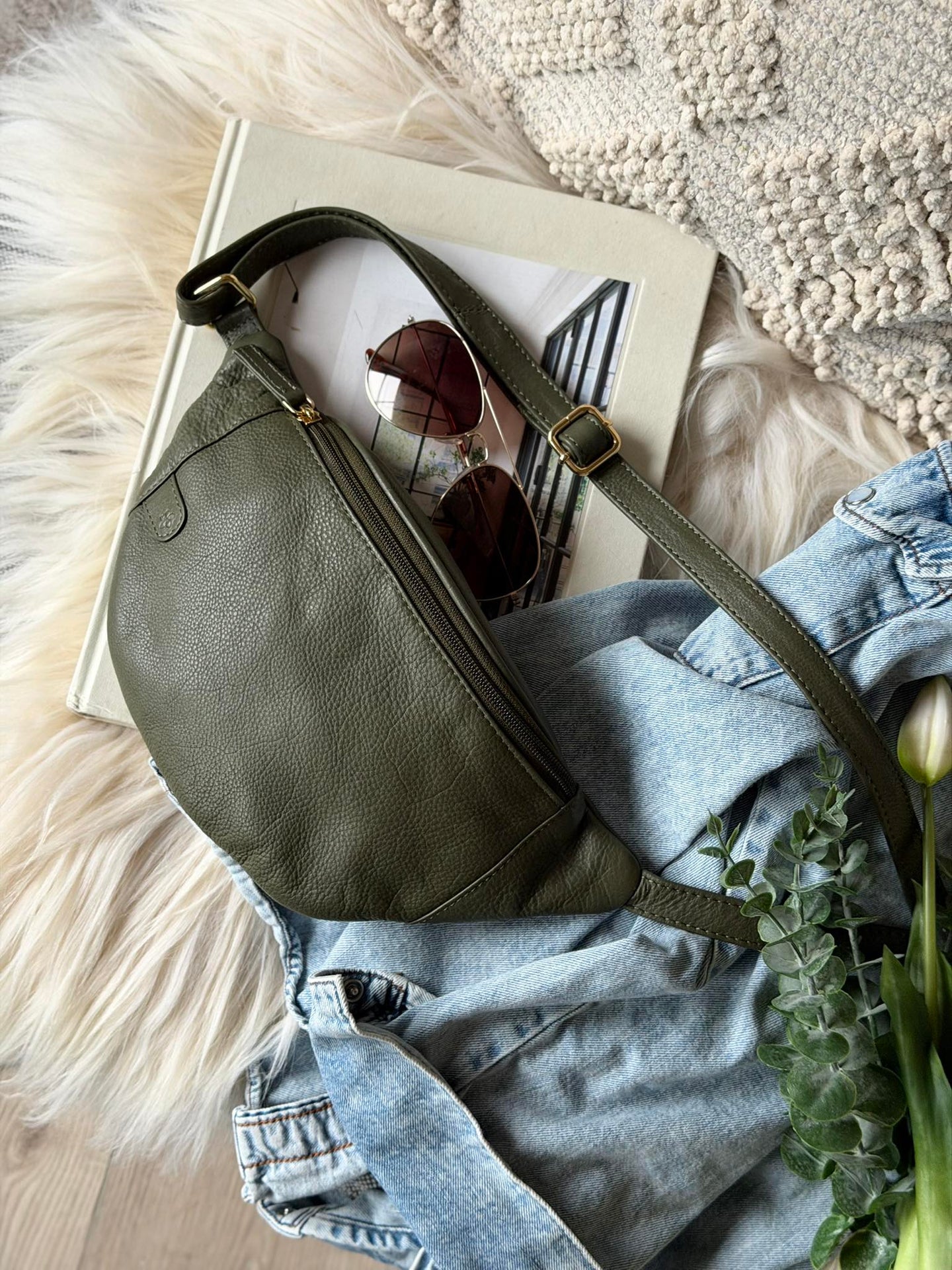 Bumbag Misse - Army / Gold