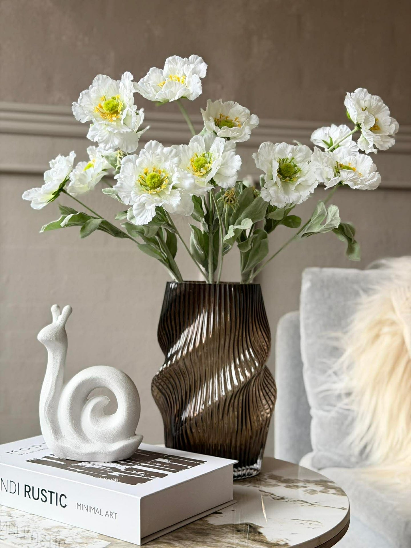 Vase riflet - Munnblåst glass