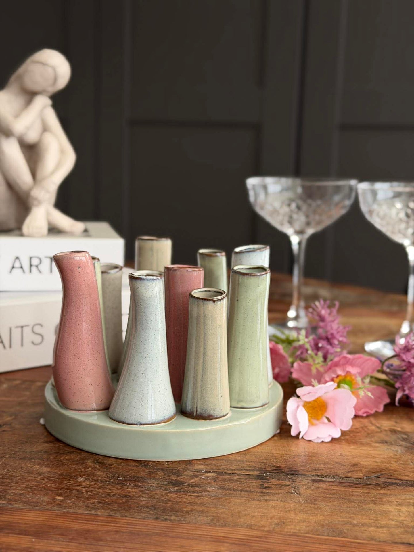 Vase Round Raw-mix