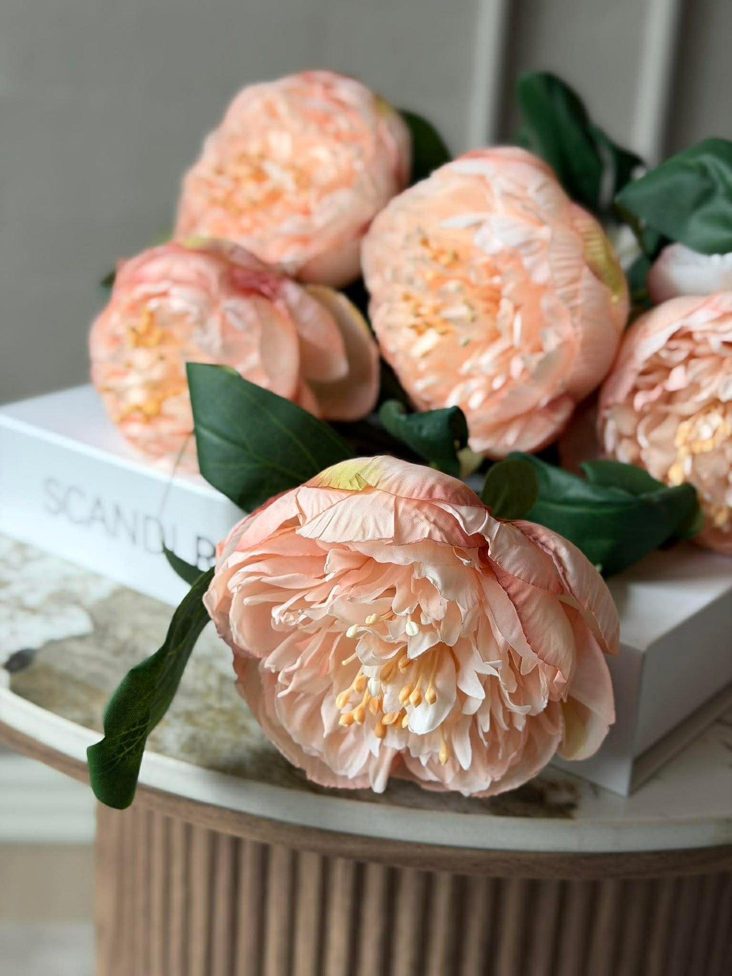 Blomst Peon - Sart rosa 70 cm