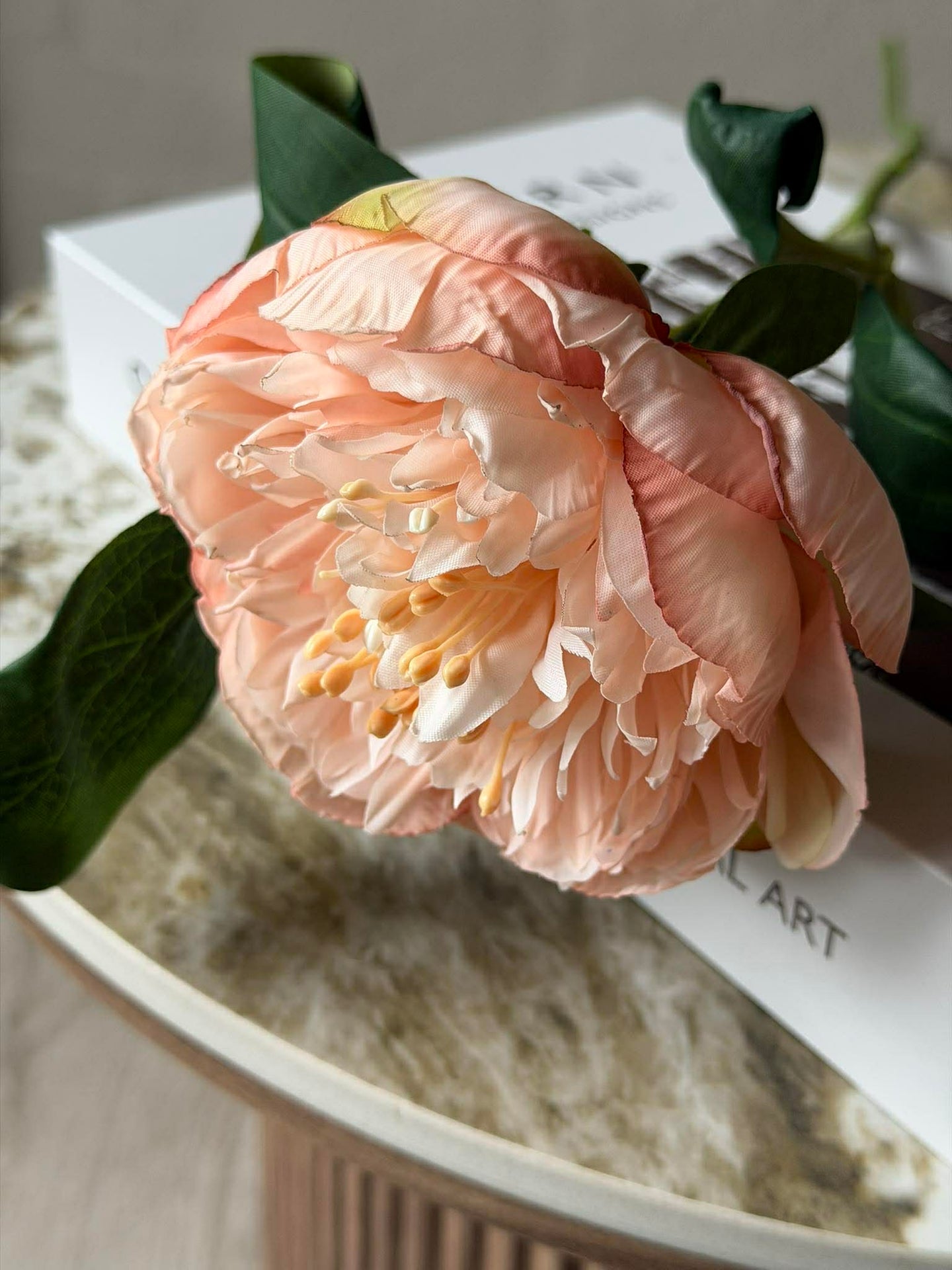 Blomst Peon - Sart rosa 70 cm