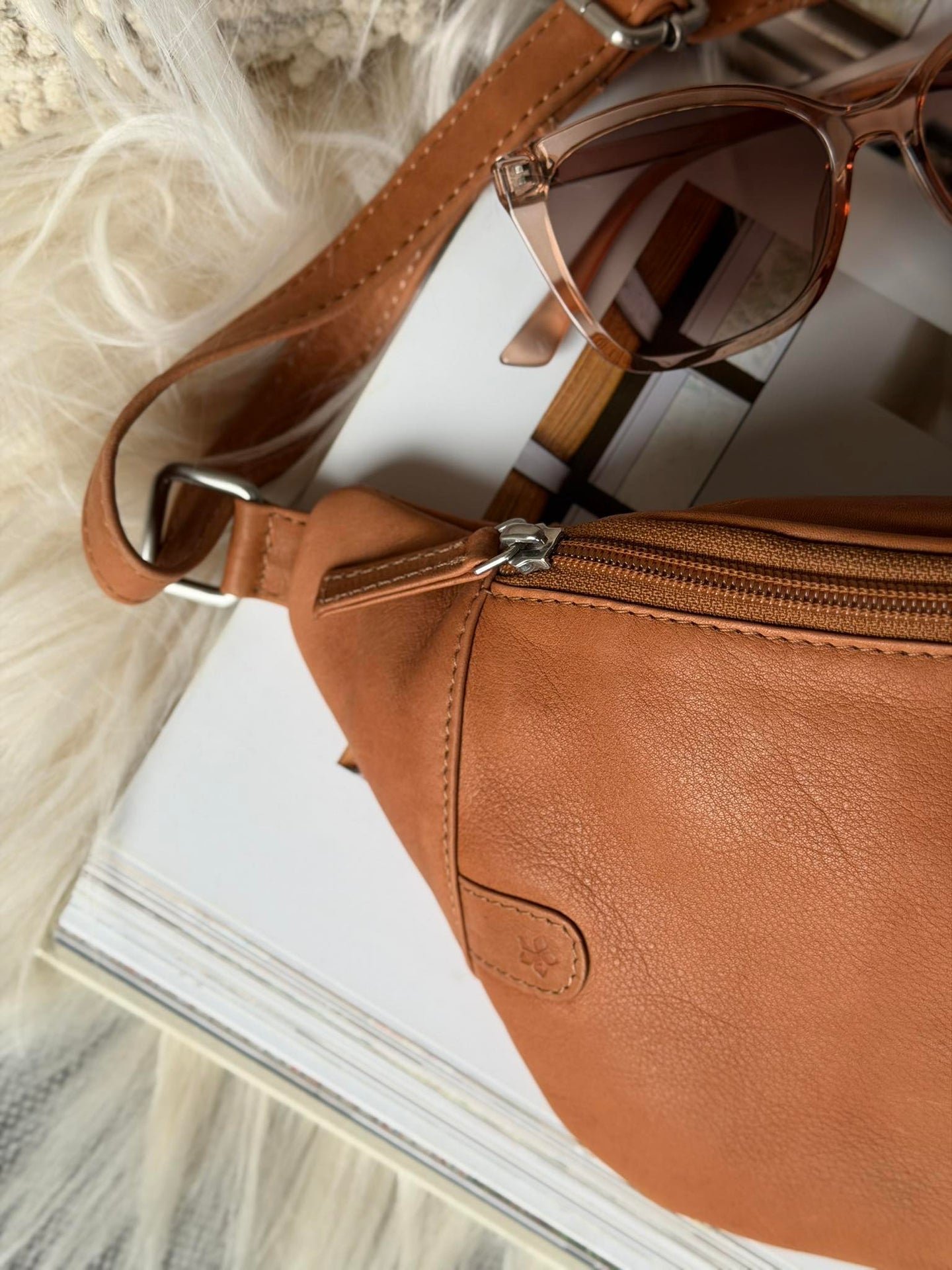 Bumbag Misse - Cognac / Silver