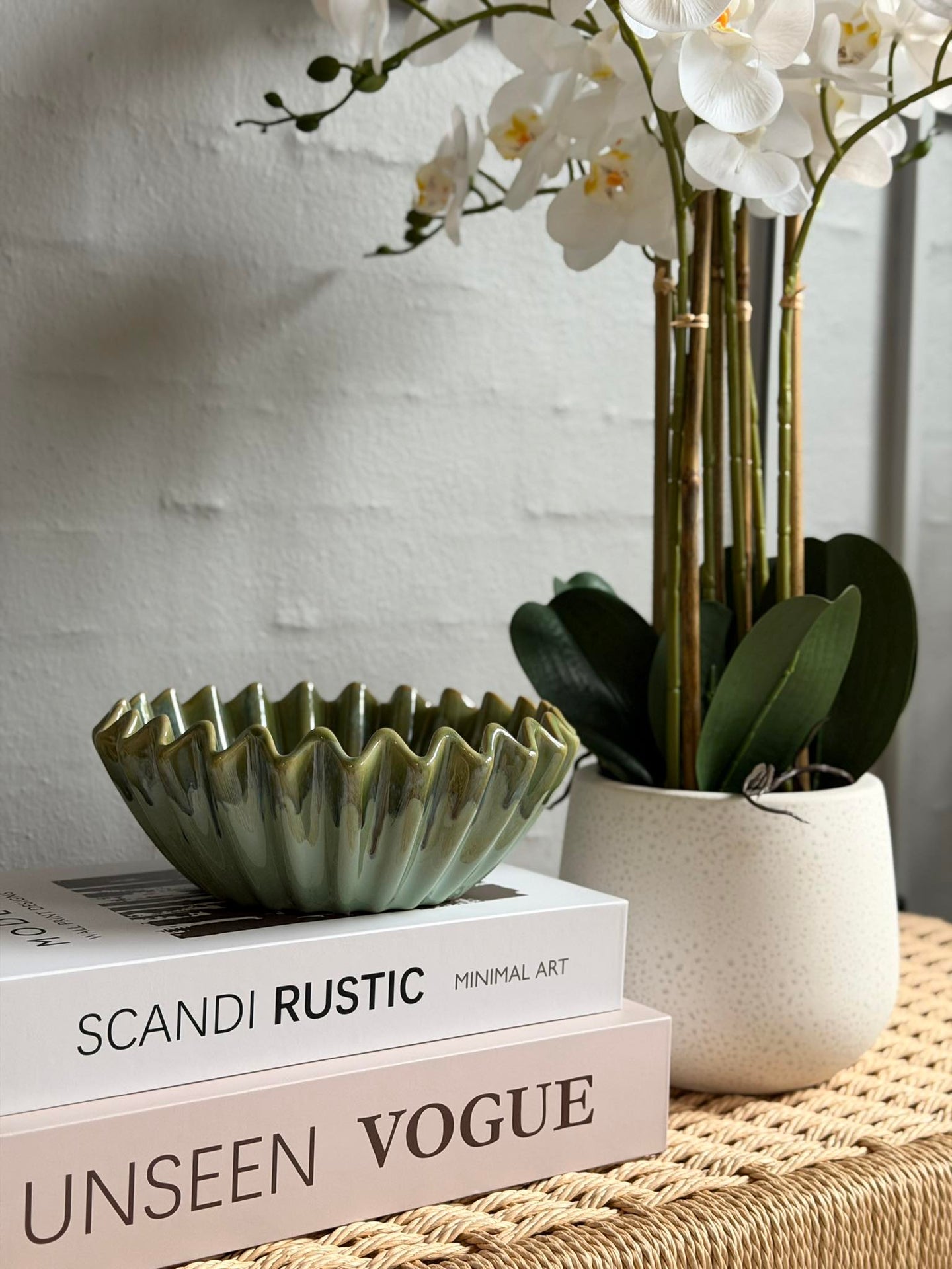 Orkidé i potte 65 cm - Hvit