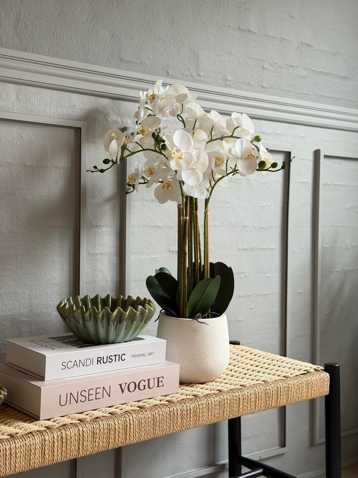 Orkidé i potte 65 cm - Hvit