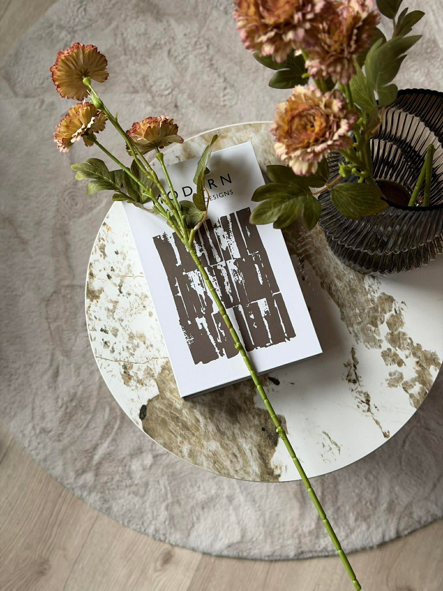 Blomst stilk 70 cm - Brente farger