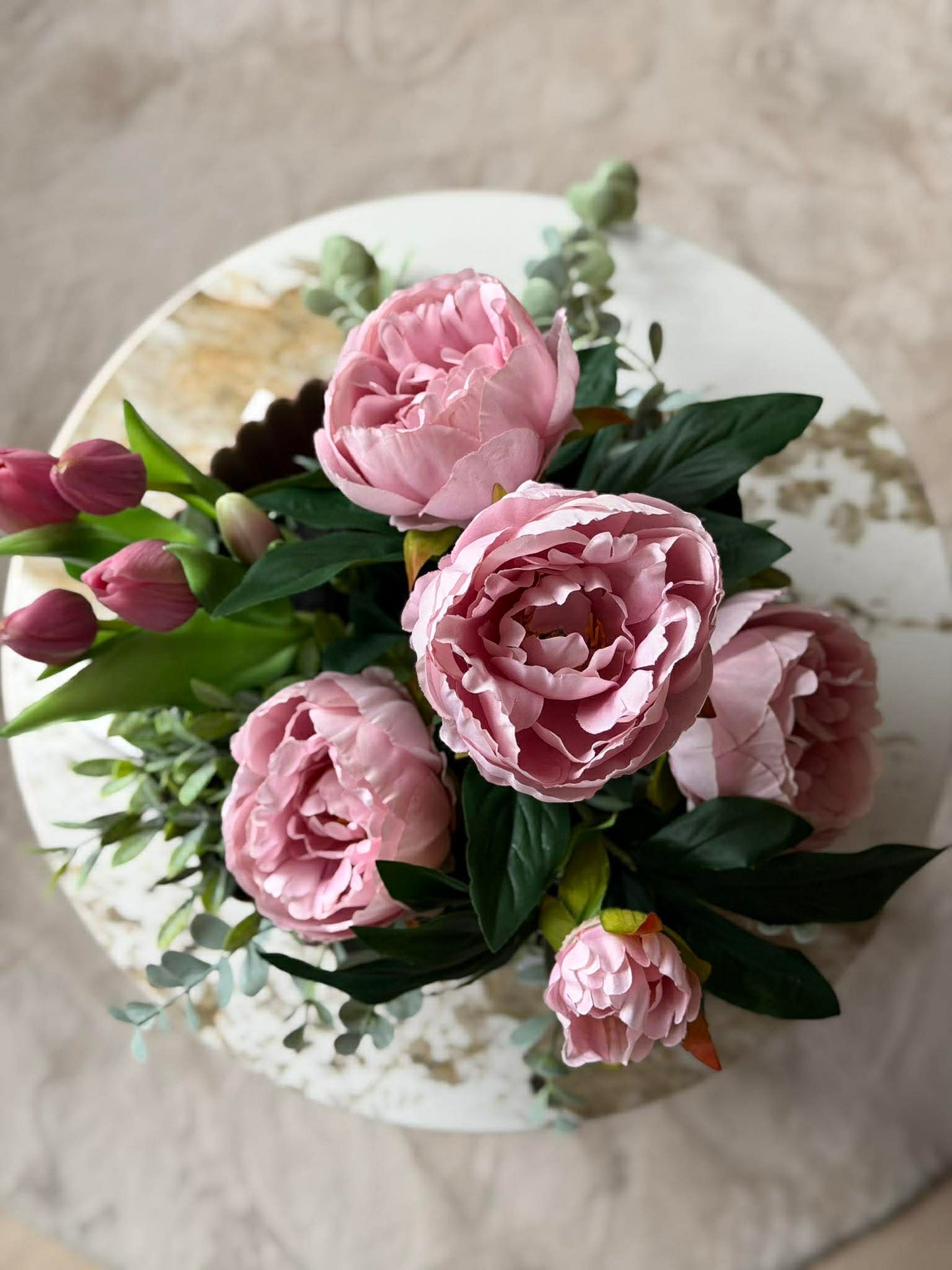 Skål i betonglook - Rosa