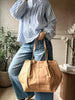 Shopper XL i myk skinnkvalitet - Sand