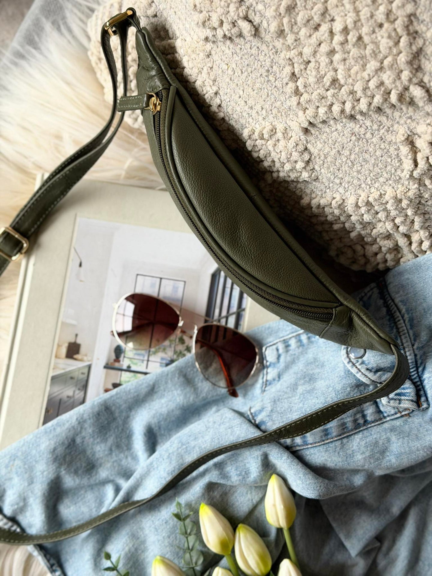 Bumbag Misse - Army / Gold