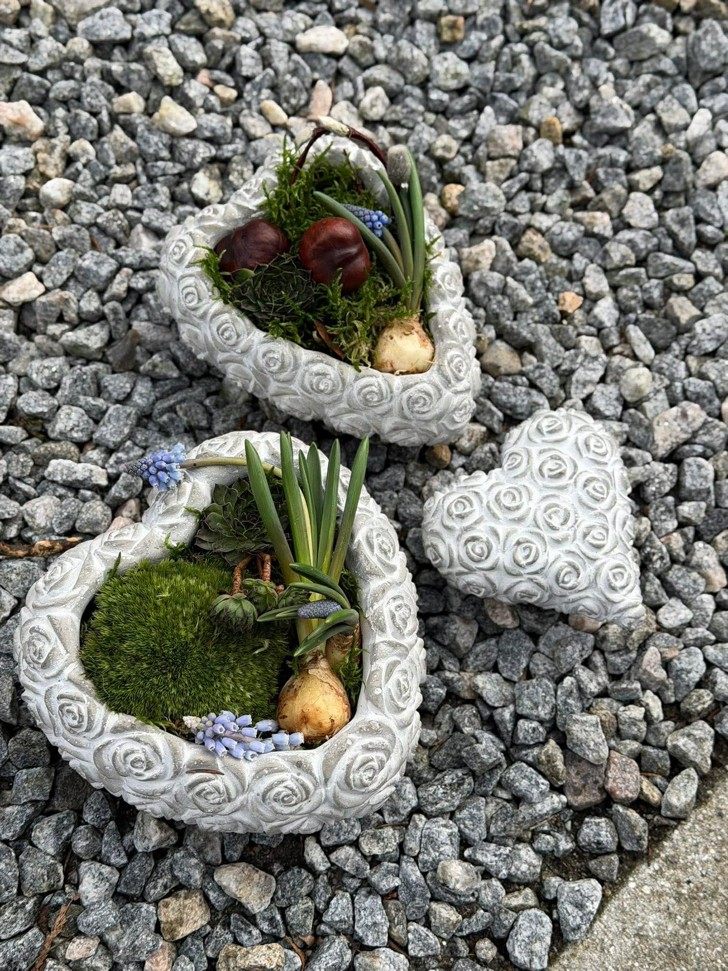 Hjerte med roser - Flere størrelser