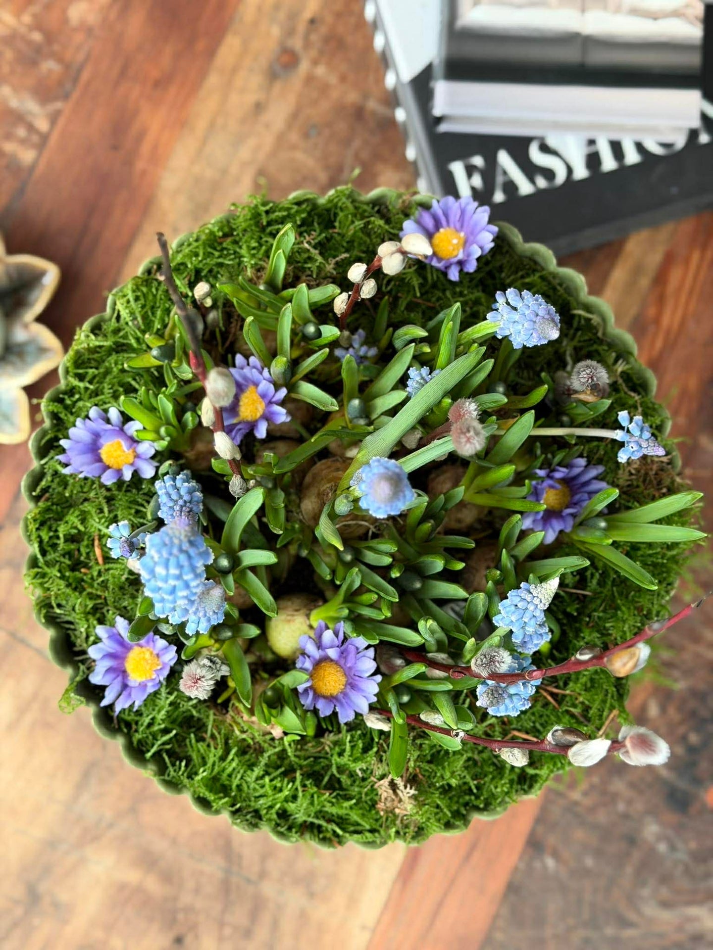 DIY-oppsats i betong-look - Grønn