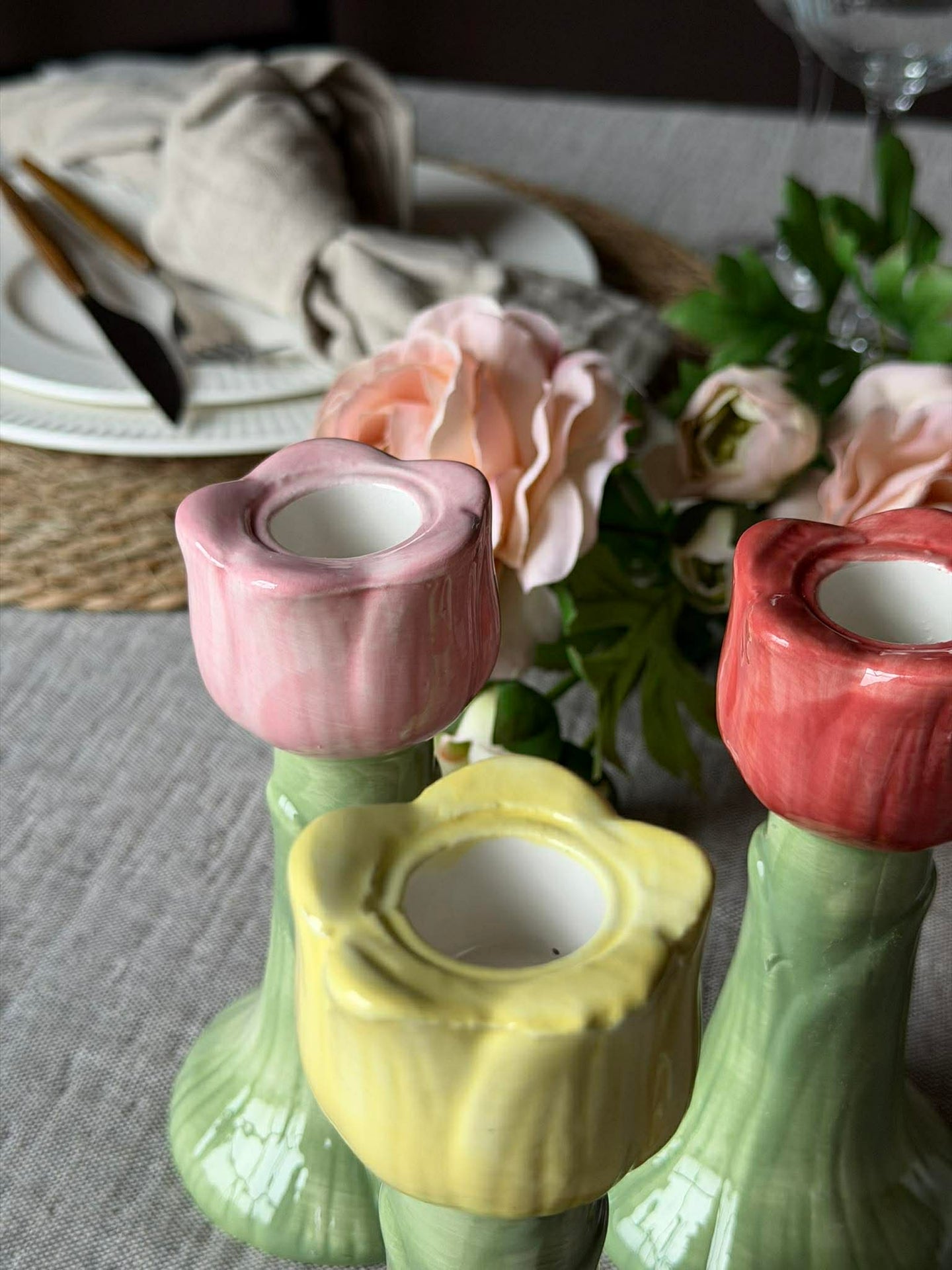 Lysestake Tulipan 14 cm - Flere farger