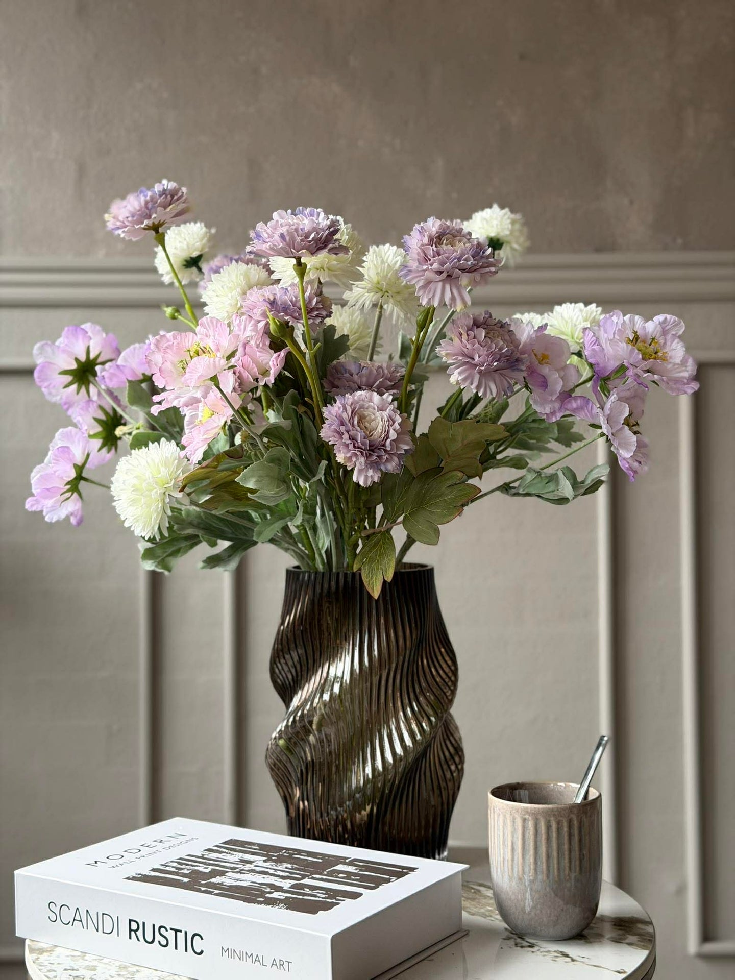 Prydløk stilk 60 cm - Hvit