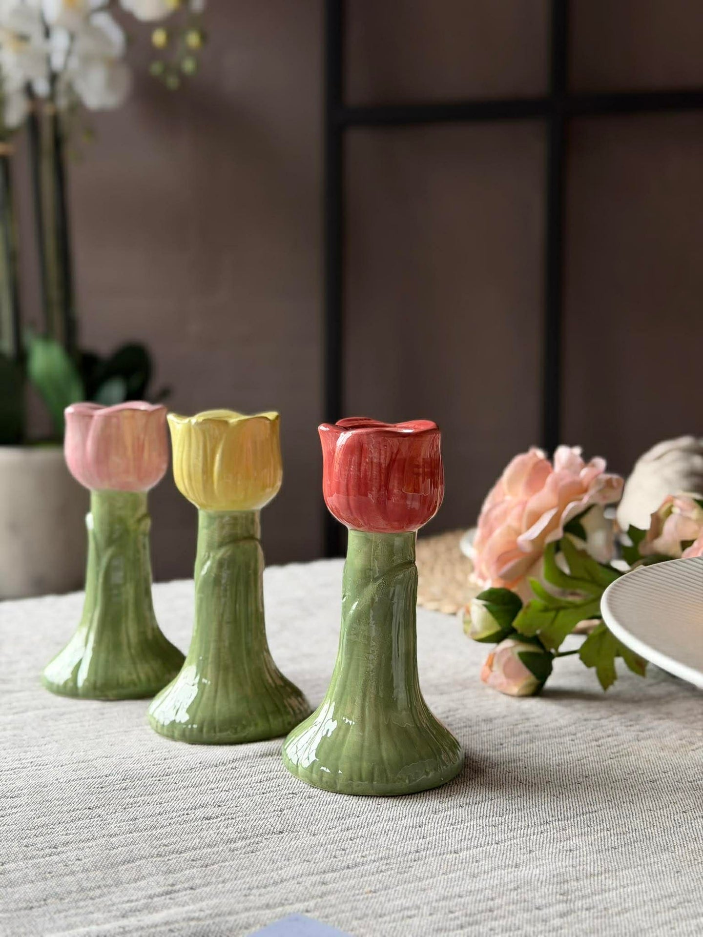Lysestake Tulipan 14 cm - Flere farger