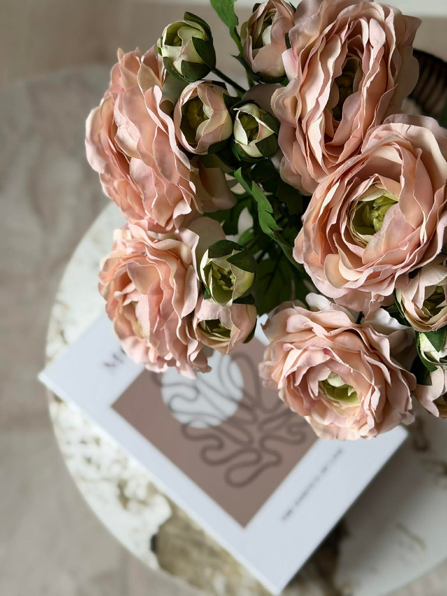 Blomst Peon - Sart rosa 70 cm