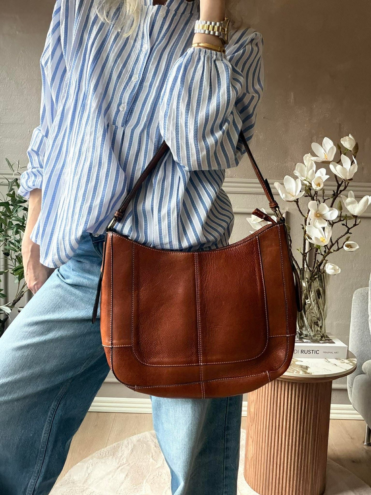 Skulderveske Neri Small - Walnut